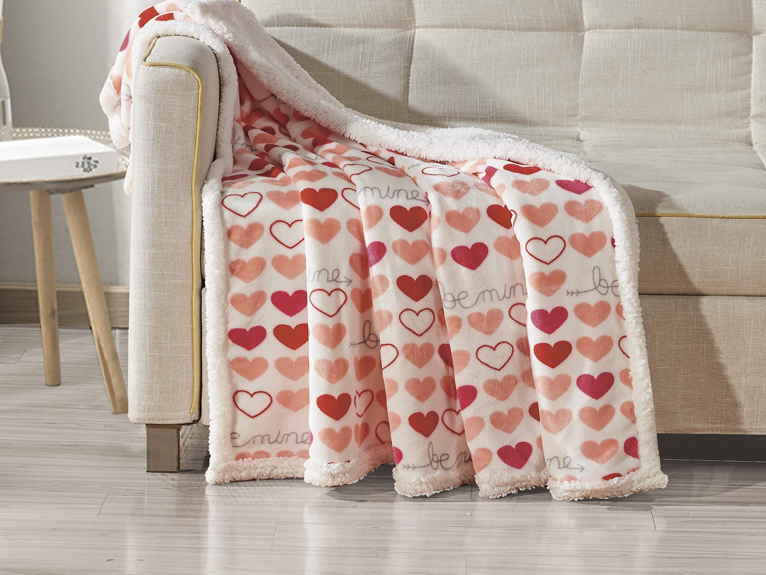 Decor&More Amor Eterno Be Mine Love Collection Valentine's Day Heart Ultra Plush Throw Blanket (50" x 60") - - Image 25