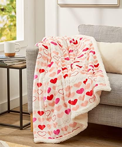 Decor&More Amor Eterno Be Mine Love Collection Valentine's Day Heart Ultra Plush Throw Blanket (50" x 60") - - Image 27