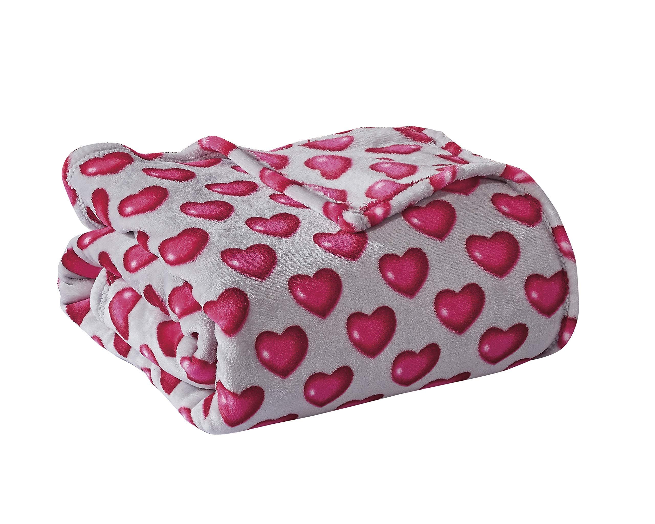 Decor&More Amor Eterno Be Mine Love Collection Valentine's Day Heart Ultra Plush Throw Blanket (50" x 60") - - Image 37