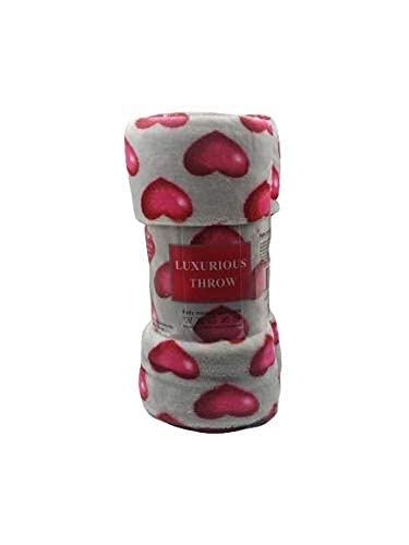 Decor&More Amor Eterno Be Mine Love Collection Valentine's Day Heart Ultra Plush Throw Blanket (50" x 60") - - Image 38
