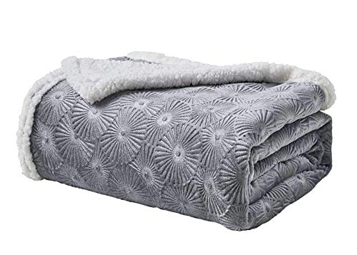 Decor&More Bon Iver Collection Extra Soft Bursting Fireworks Embossed Microplush Throw Blanket with Sherpa Backing (50" x 60") - Image 11