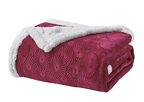 Decor&More Bon Iver Collection Extra Soft Bursting Fireworks Embossed Microplush Throw Blanket with Sherpa Backing (50" x 60") - Image 7