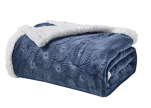 Decor&More Bon Iver Collection Extra Soft Bursting Fireworks Embossed Microplush Throw Blanket with Sherpa Backing (50" x 60") - Image 9