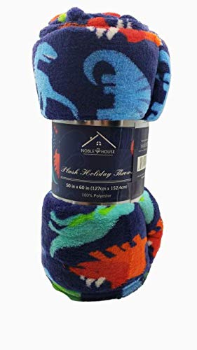 Decor&More Boy's and Girl's Set of 2 Plush Fleece Throw Blanket (50" x 60") - Dinos and Unicorns - Image 4