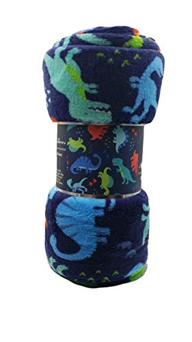 Decor&More Boy's and Girl's Set of 2 Plush Fleece Throw Blanket (50" x 60") - Dinos and Unicorns - Image 5
