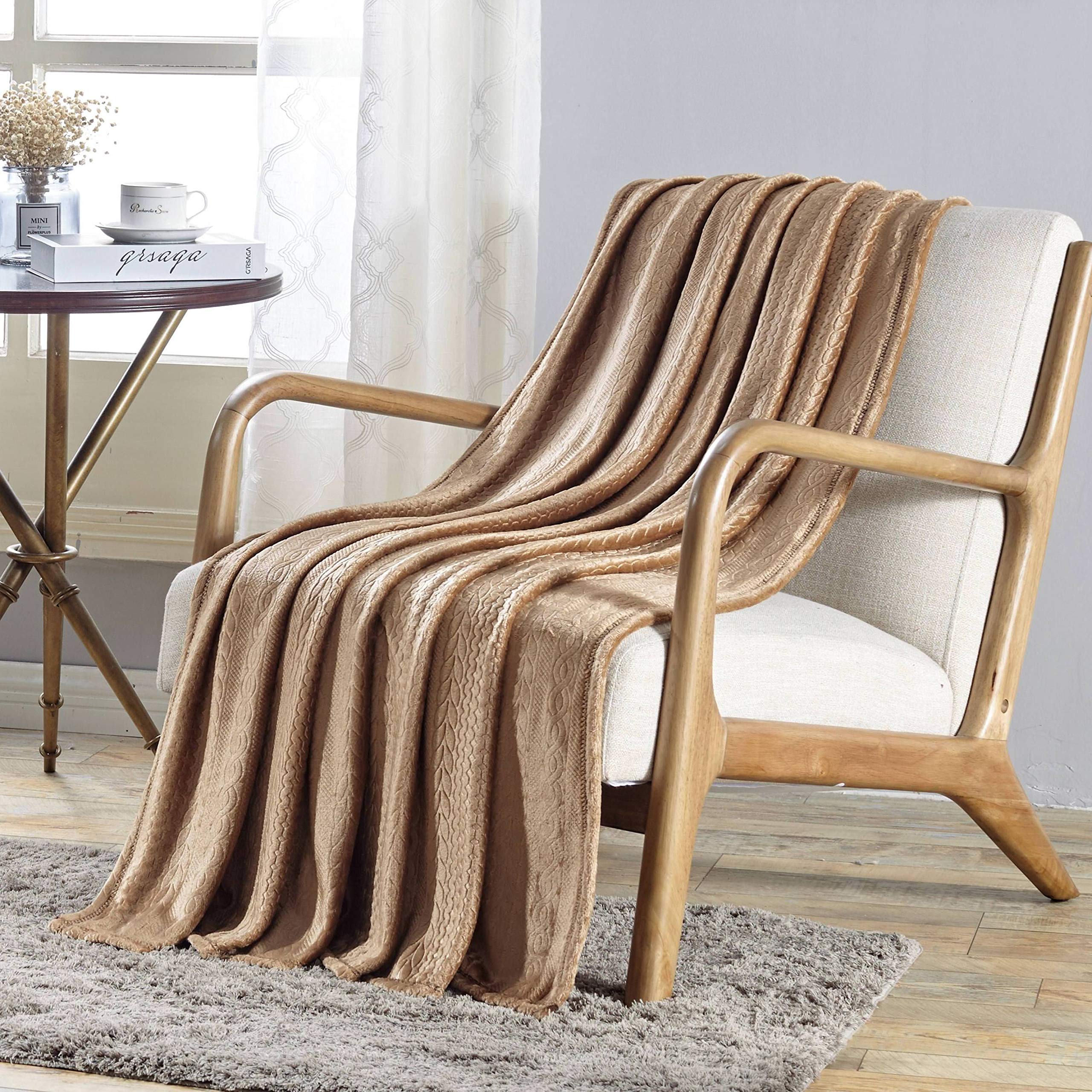 Decor&More Double Helix Embossed Ultra Lush Throw Blanket (50" x 60") - Image 6