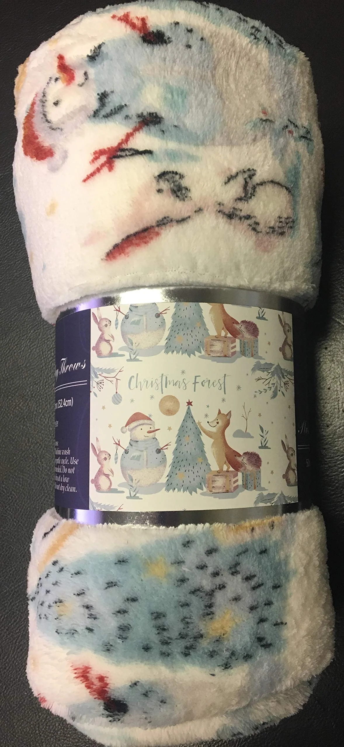 Decor&More Festive Holiday Microplush Throw Blanket (50" x 60") - Forest Friends - Image 10