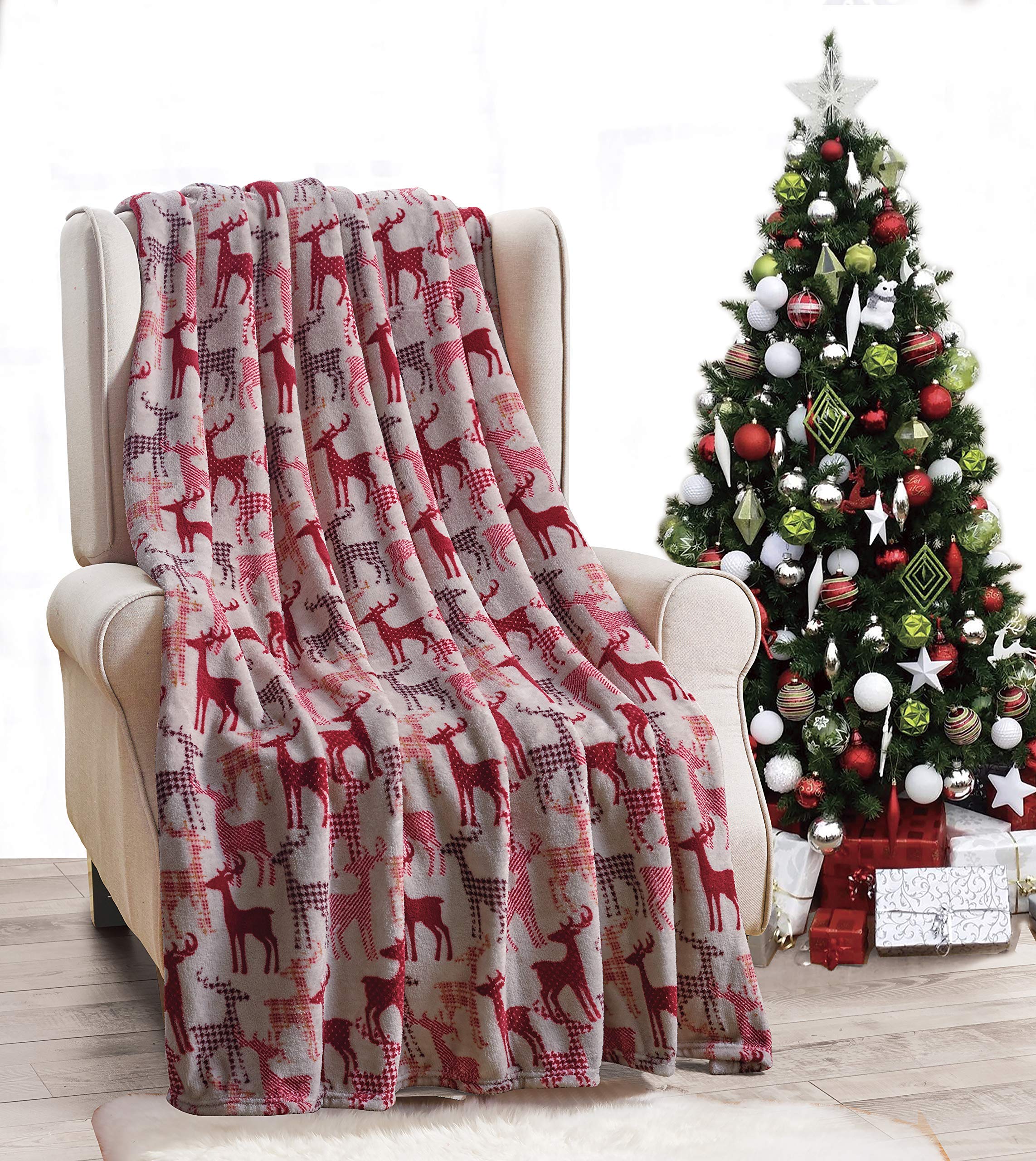 Decor&More Festive Holiday Microplush Throw Blanket (50" x 60") - Forest Friends - Image 23