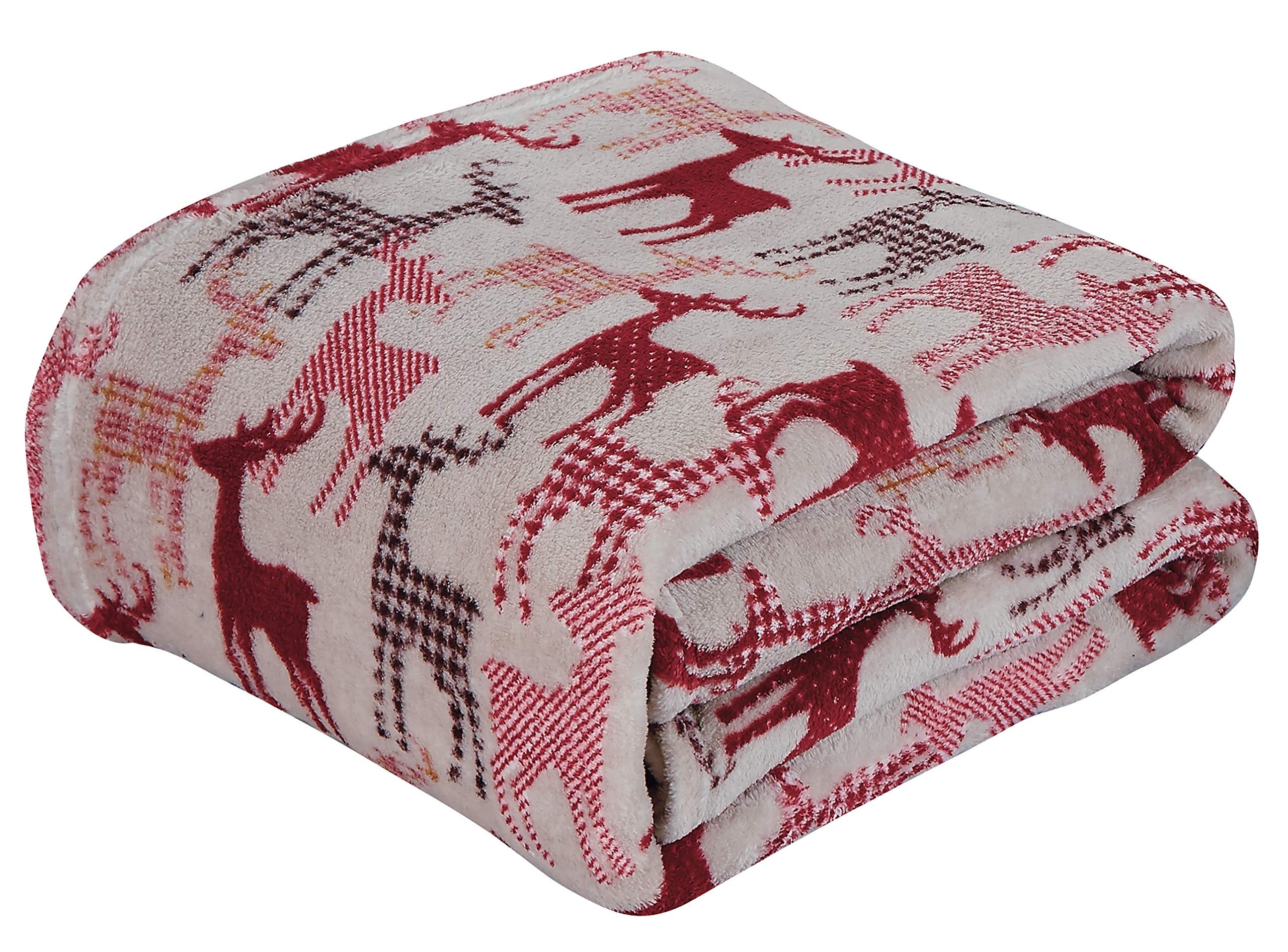 Decor&More Festive Holiday Microplush Throw Blanket (50" x 60") - Forest Friends - Image 25