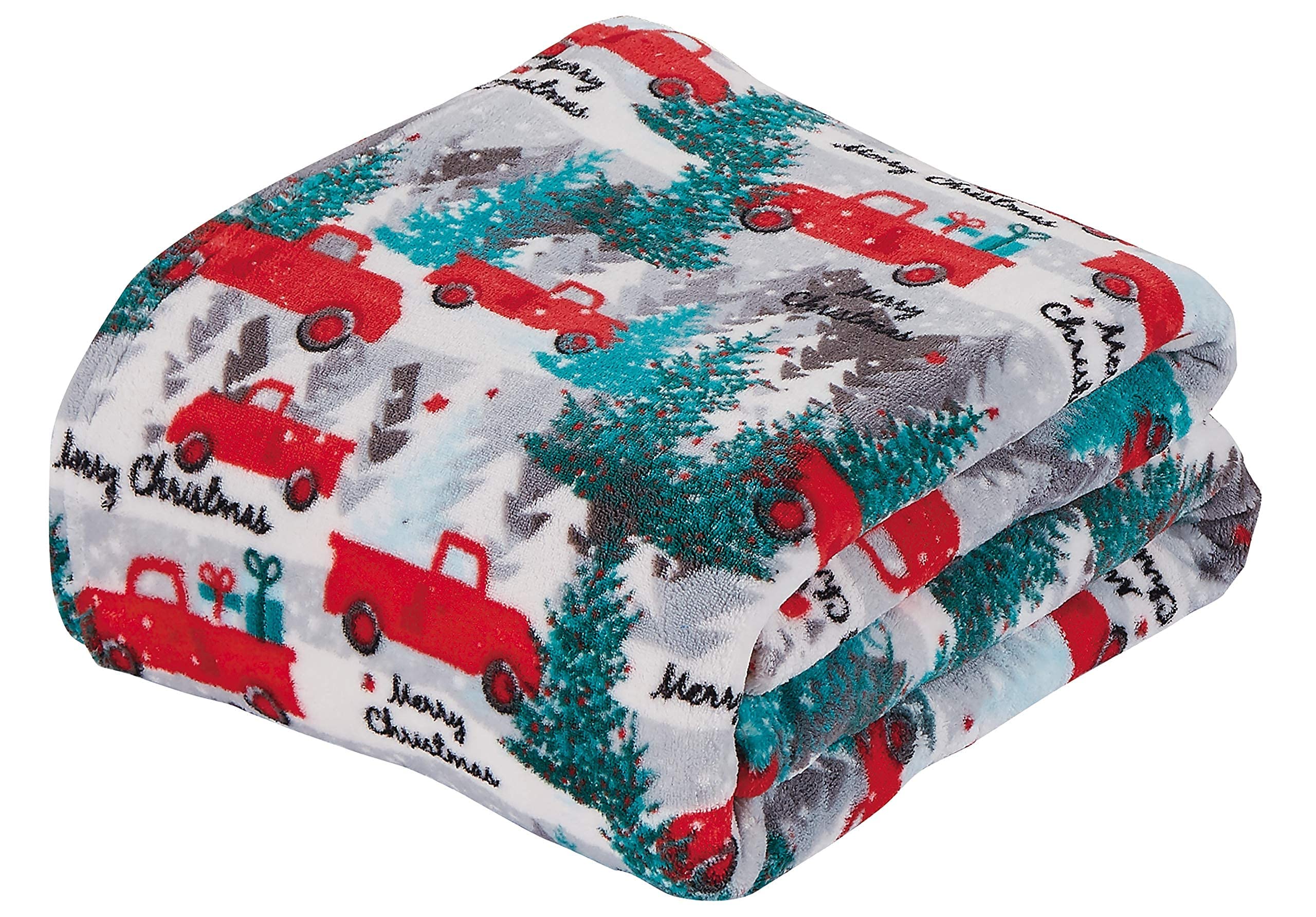Decor&More Festive Holiday Microplush Throw Blanket (50" x 60") - Forest Friends - Image 5