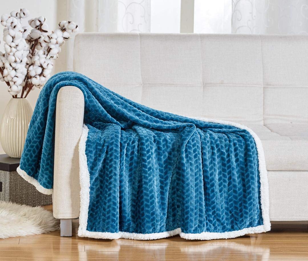 Decor&More Home Essentials Braided Sherpa Blanket - Image 10