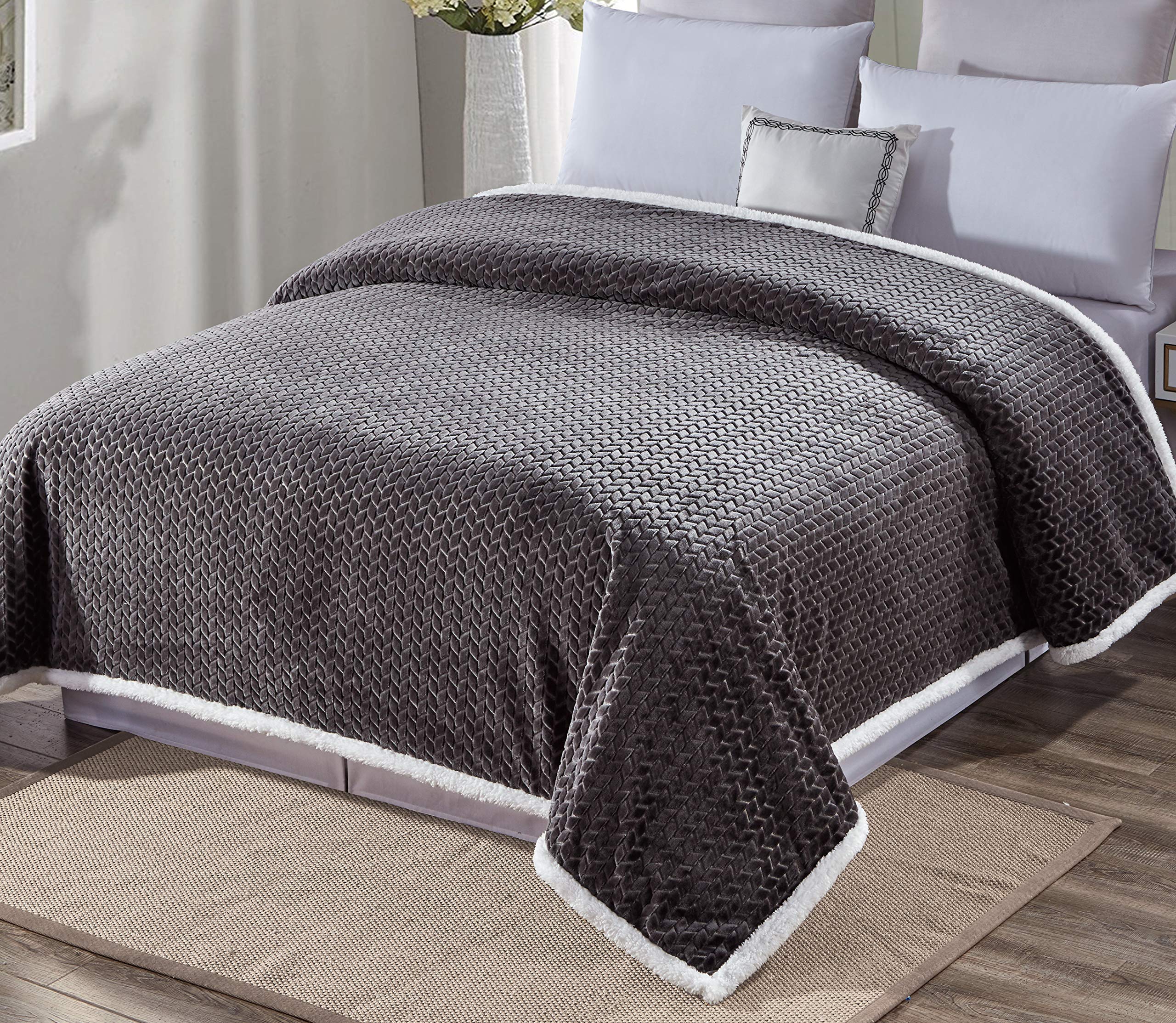Decor&More Home Essentials Braided Sherpa Blanket - Image 12