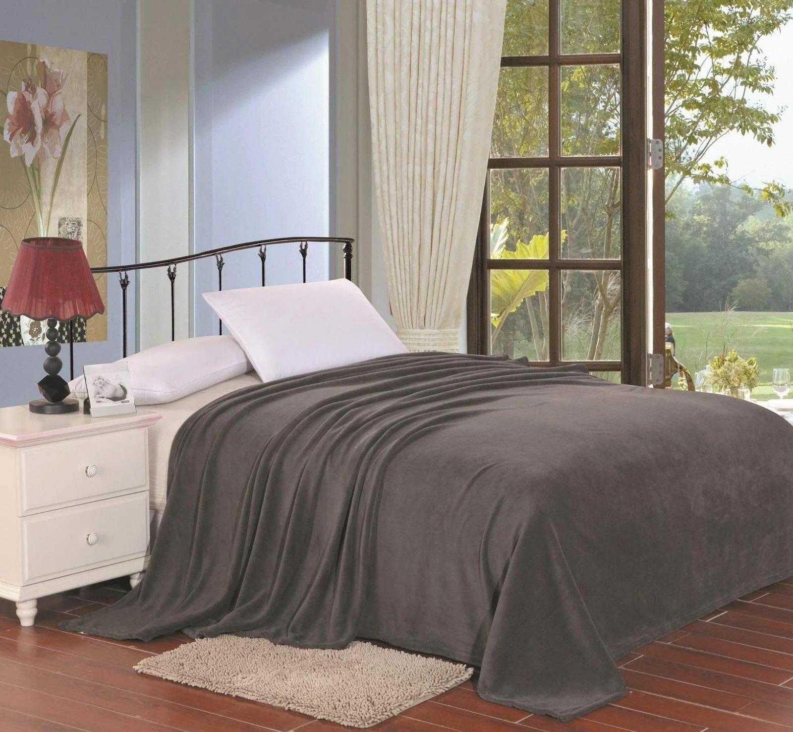 Decor&More Home Essentials Solid Microplush Blanket - Image 10
