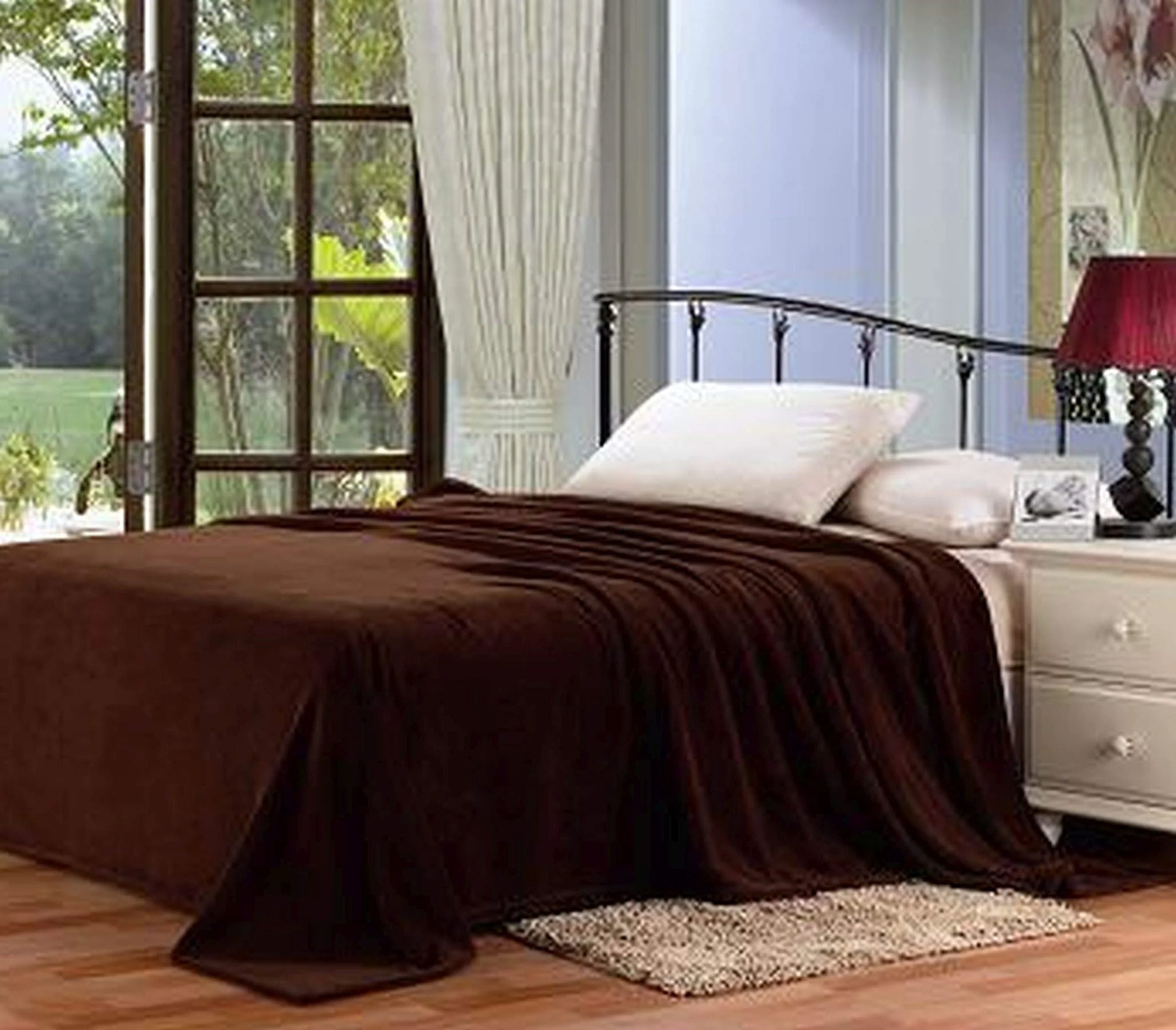 Decor&More Home Essentials Solid Microplush Blanket - Image 10