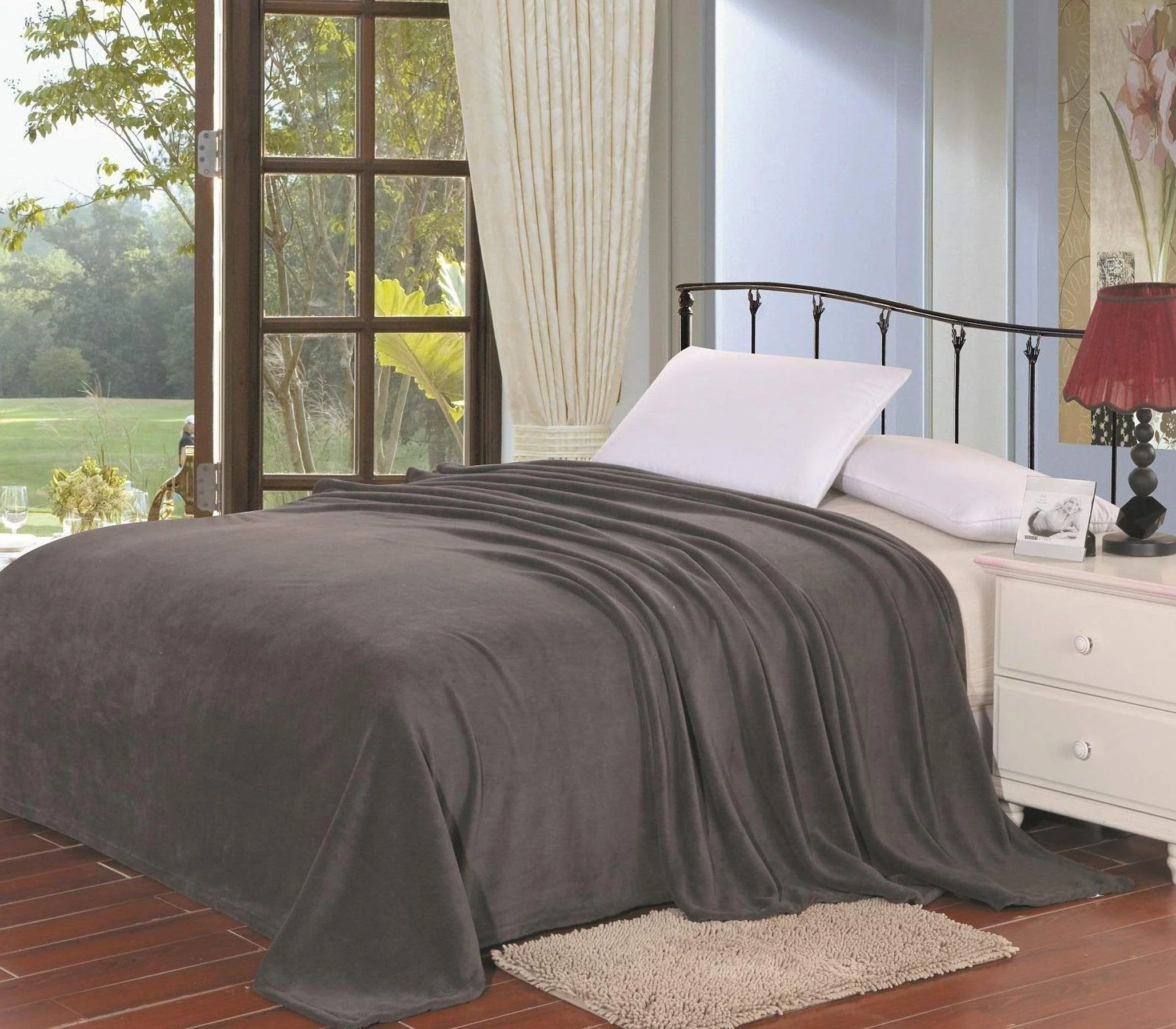 Decor&More Home Essentials Solid Microplush Blanket - Image 11