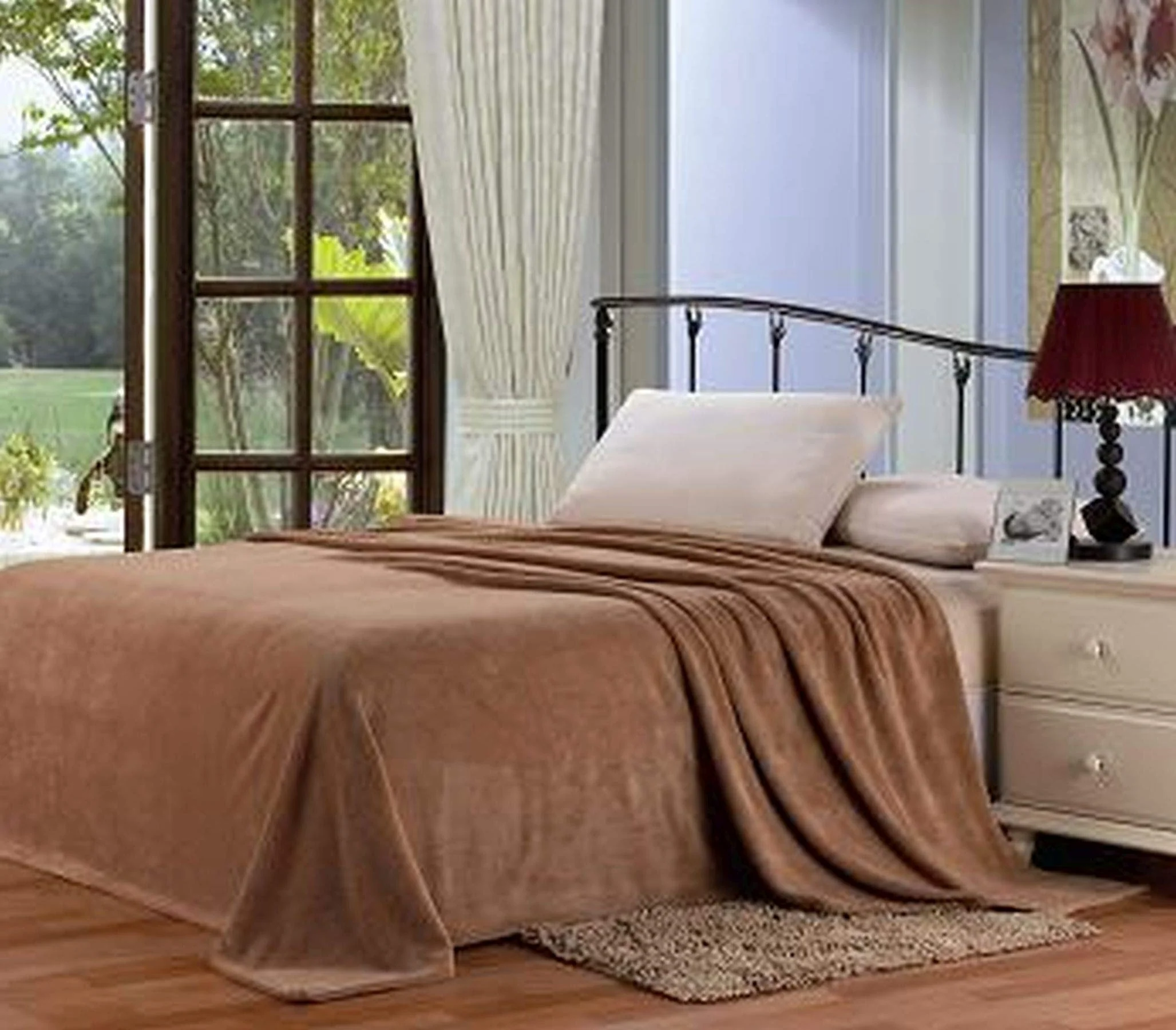 Decor&More Home Essentials Solid Microplush Blanket - Image 5