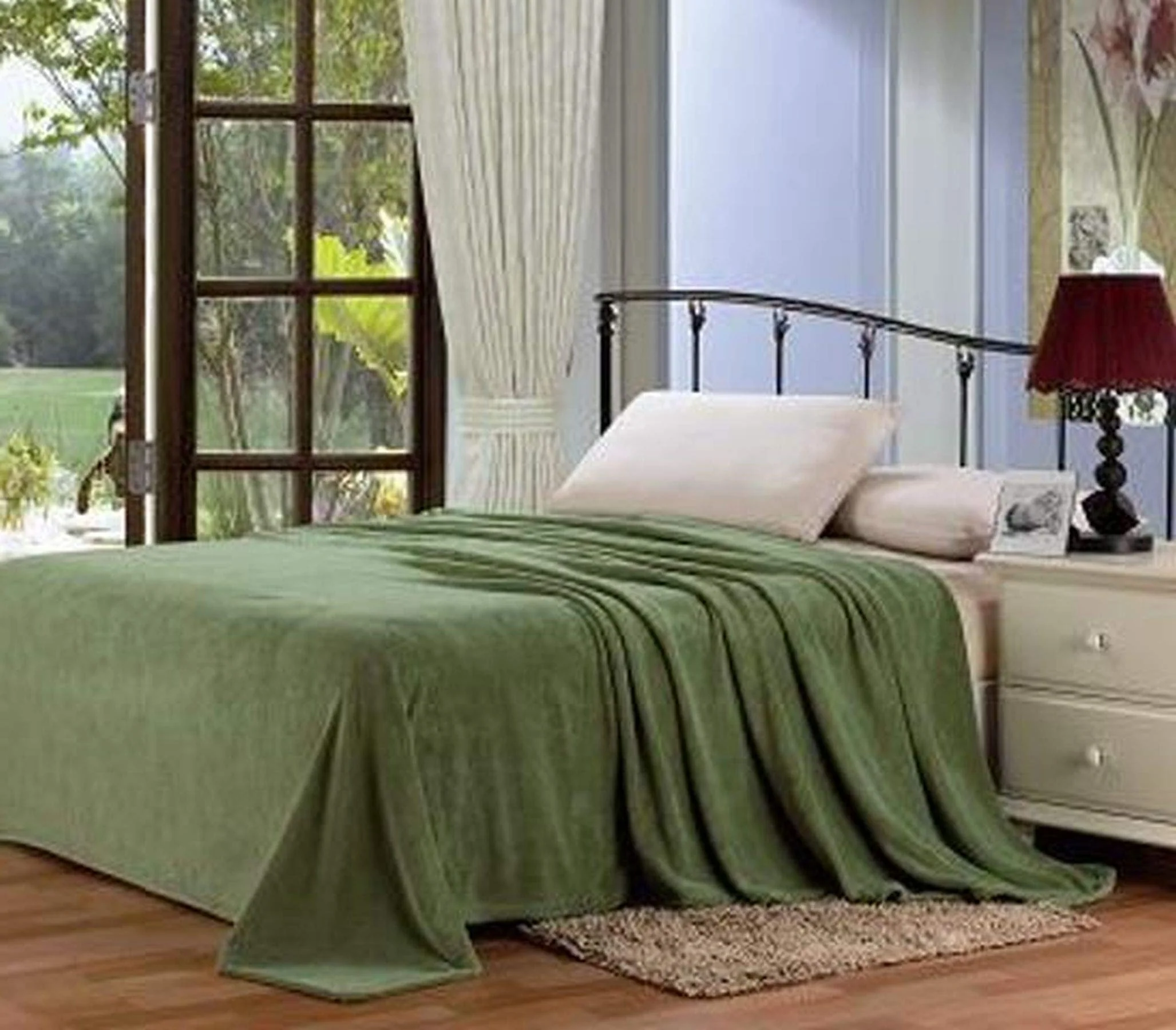 Decor&More Home Essentials Solid Microplush Blanket - Image 7