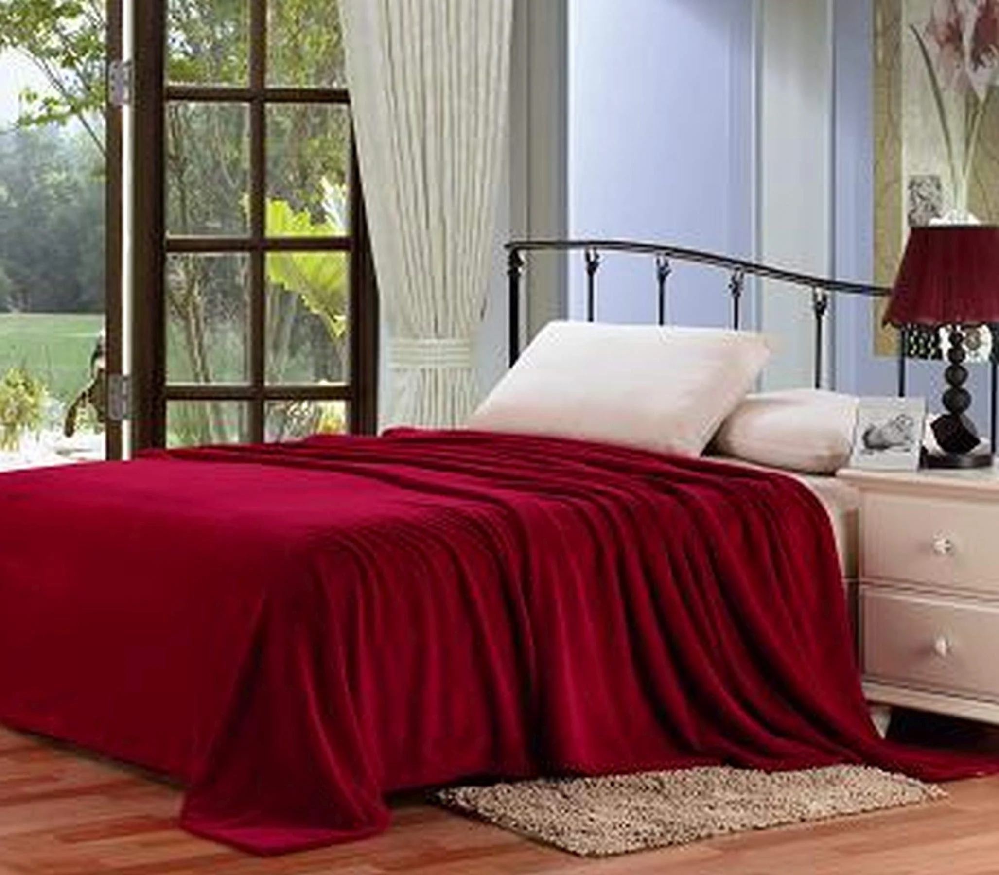 Decor&More Home Essentials Solid Microplush Blanket - Image 9