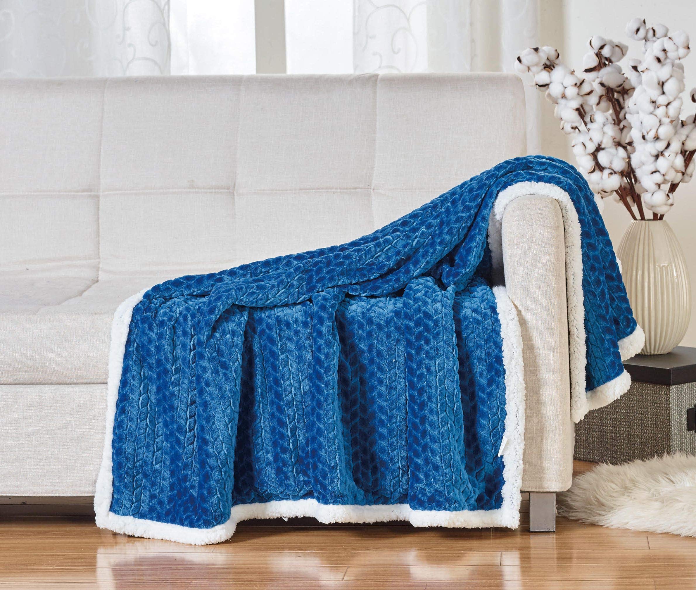 Decor&More HomeEssentials Ultra Lush Heavy Sherpa Throw Blanket (50" x 60") - Image 10