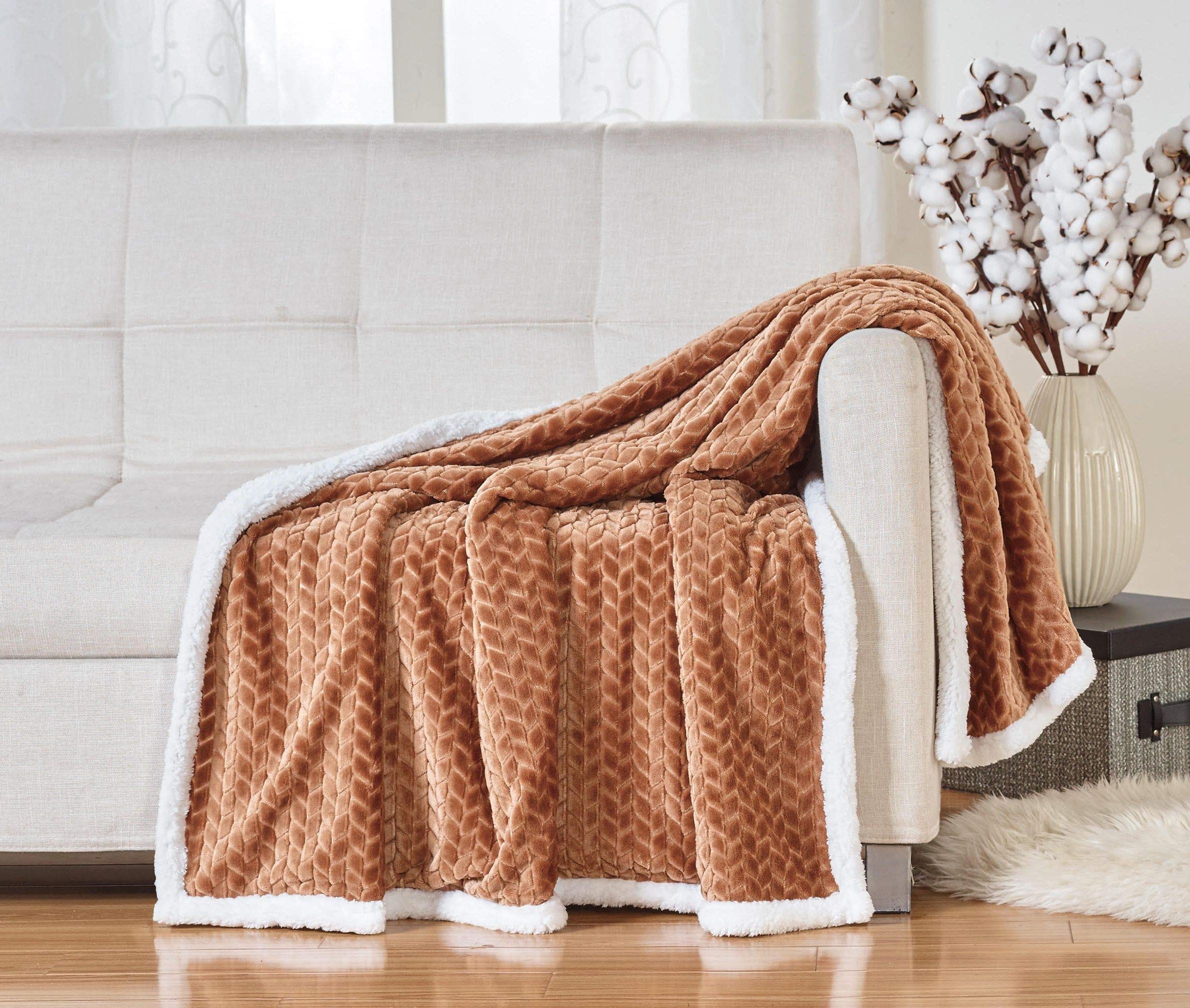 Decor&More HomeEssentials Ultra Lush Heavy Sherpa Throw Blanket (50" x 60") - Image 12