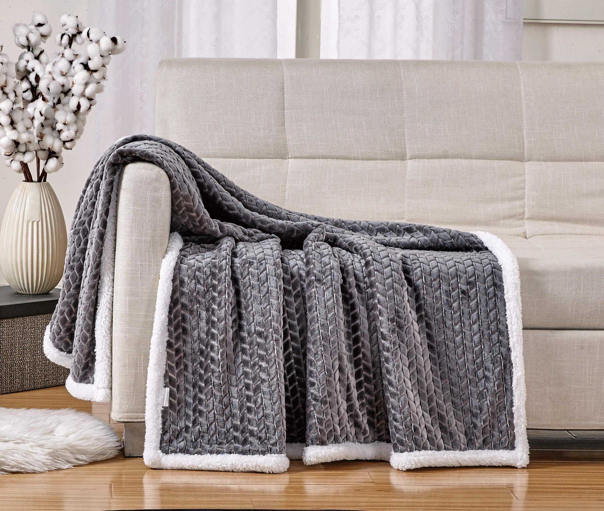 Decor&More HomeEssentials Ultra Lush Heavy Sherpa Throw Blanket (50" x 60") - Image 14
