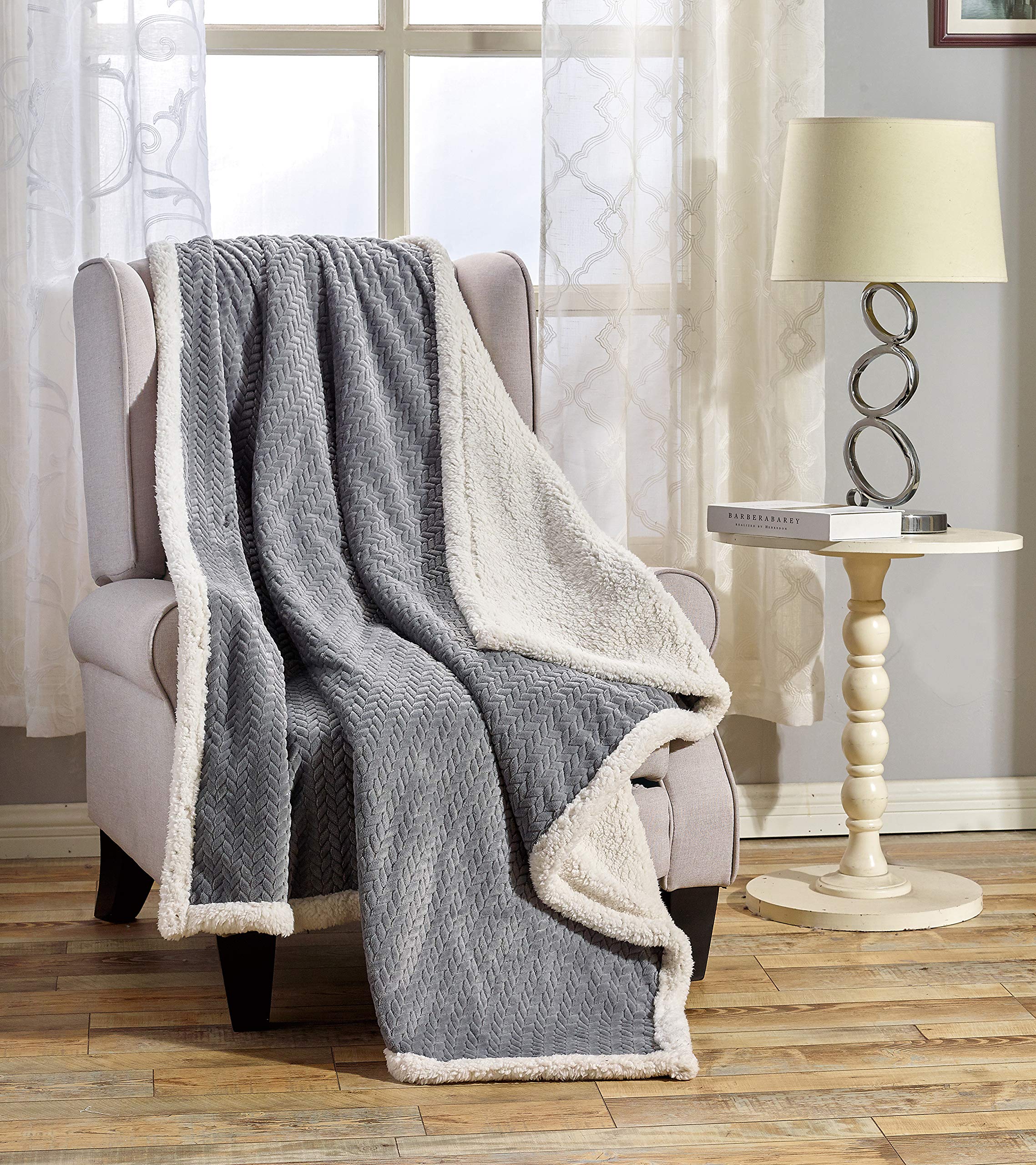 Decor&More HomeEssentials Ultra Lush Heavy Sherpa Throw Blanket (50" x 60") - Image 16