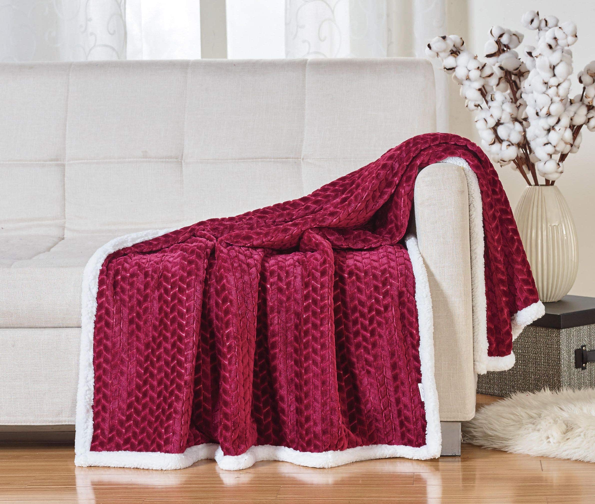 Decor&More HomeEssentials Ultra Lush Heavy Sherpa Throw Blanket (50" x 60") - Image 7