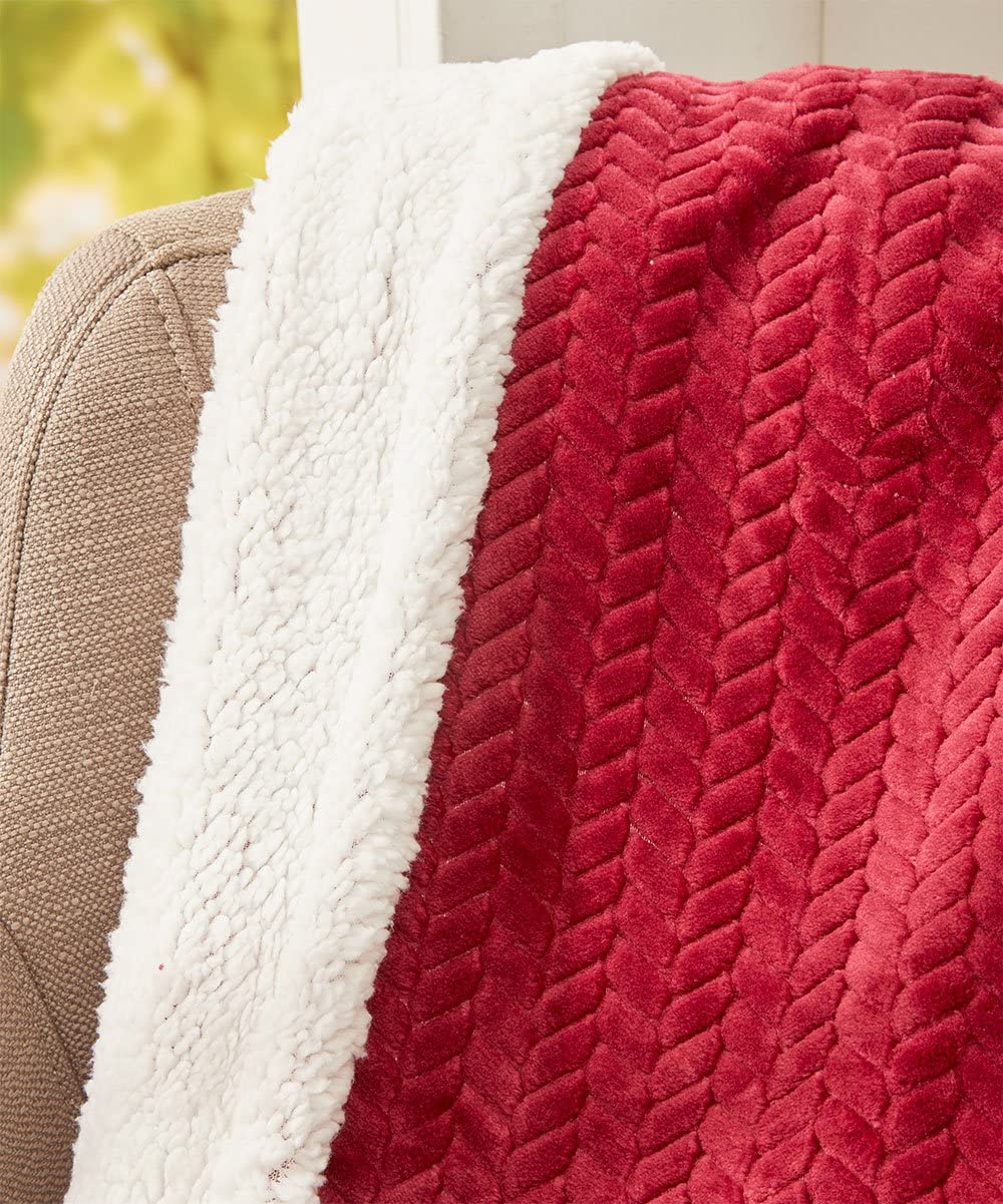 Decor&More HomeEssentials Ultra Lush Heavy Sherpa Throw Blanket (50" x 60") - Image 9