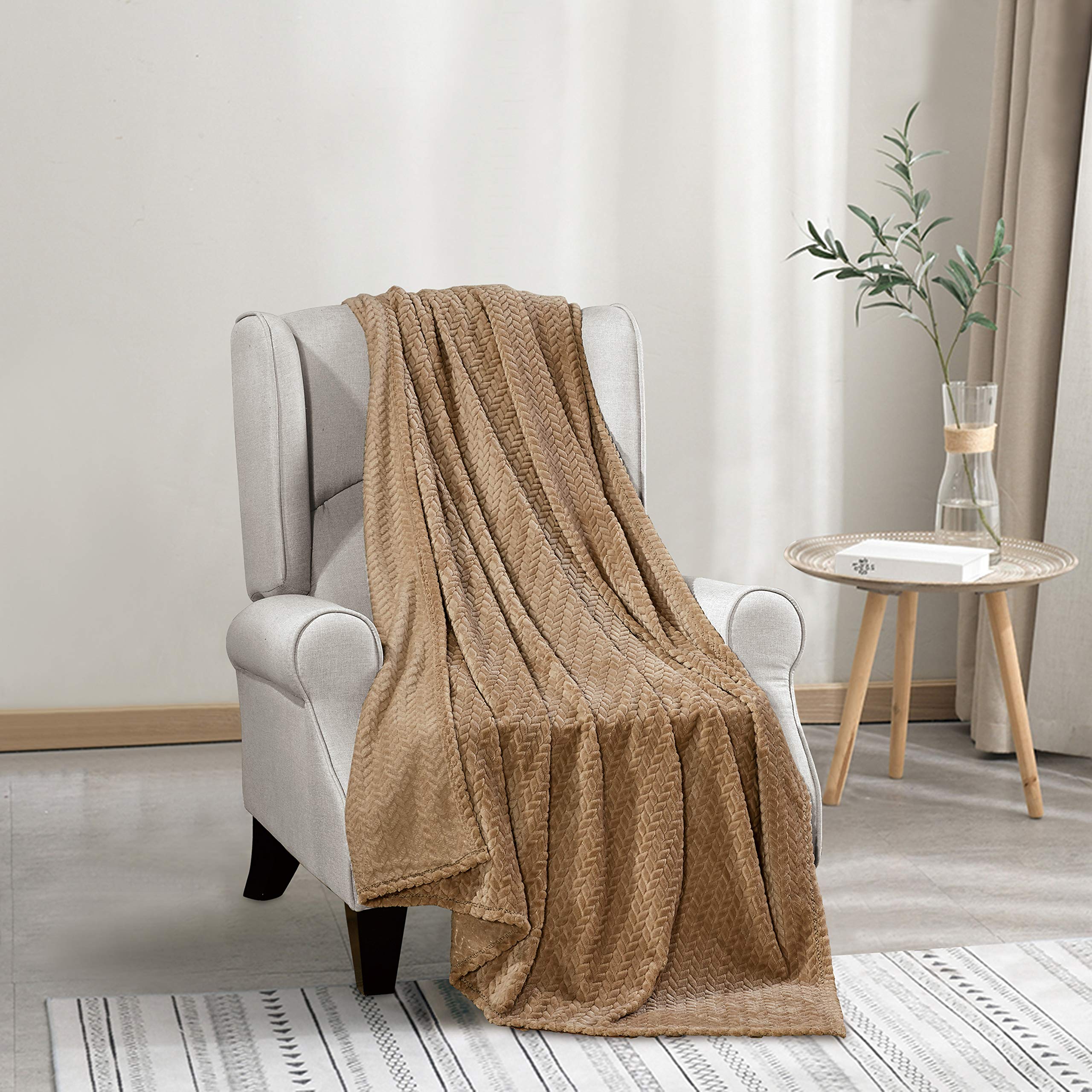 Decor&More Noble House Extra Heavy Chevron Braided Throw Blanket (50" x 60") - Blue - Image 9