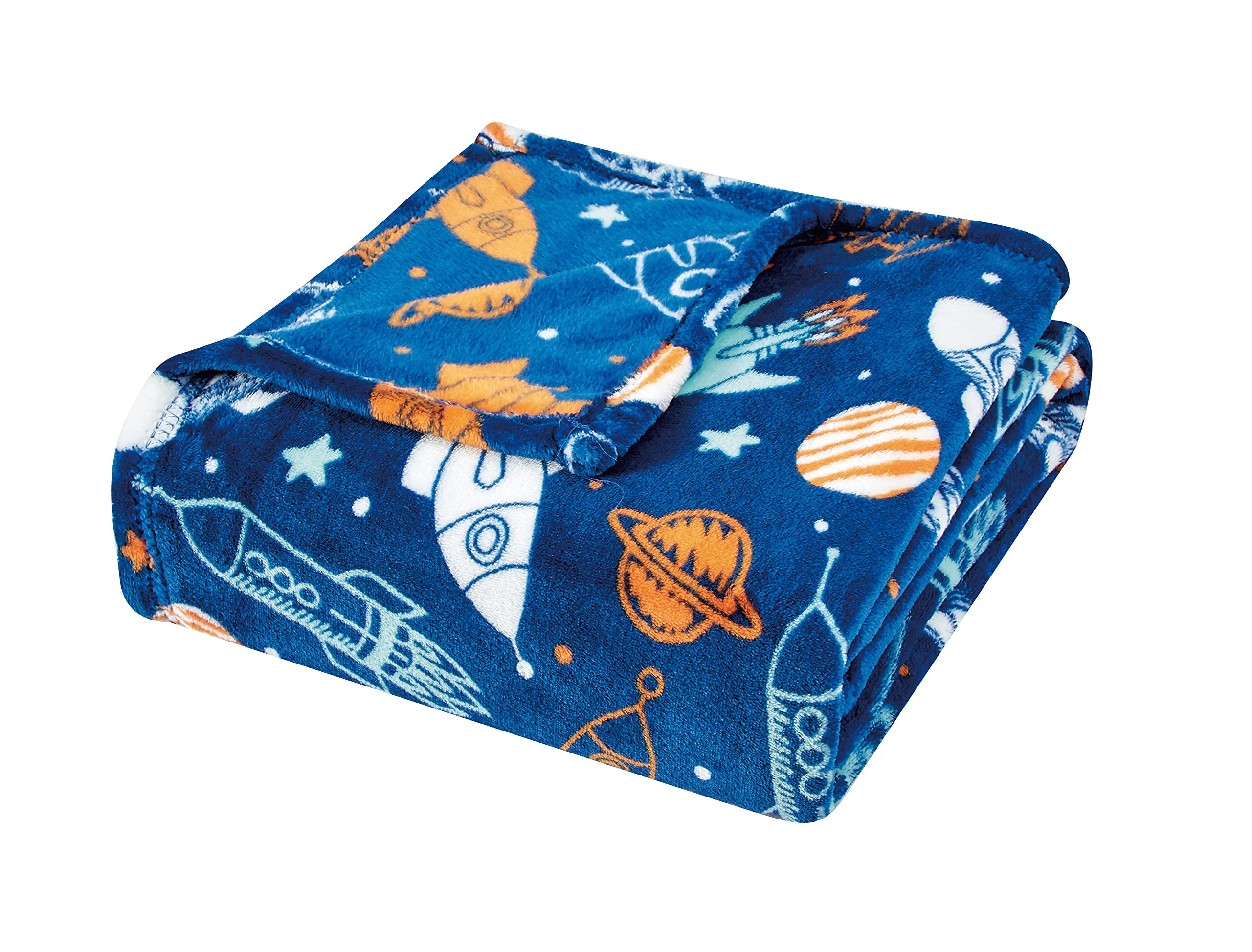 Decor&More Out of This World Plush Fleece Throw Blanket (50 inches x 60 inches ) - Space Adventure - Image 3