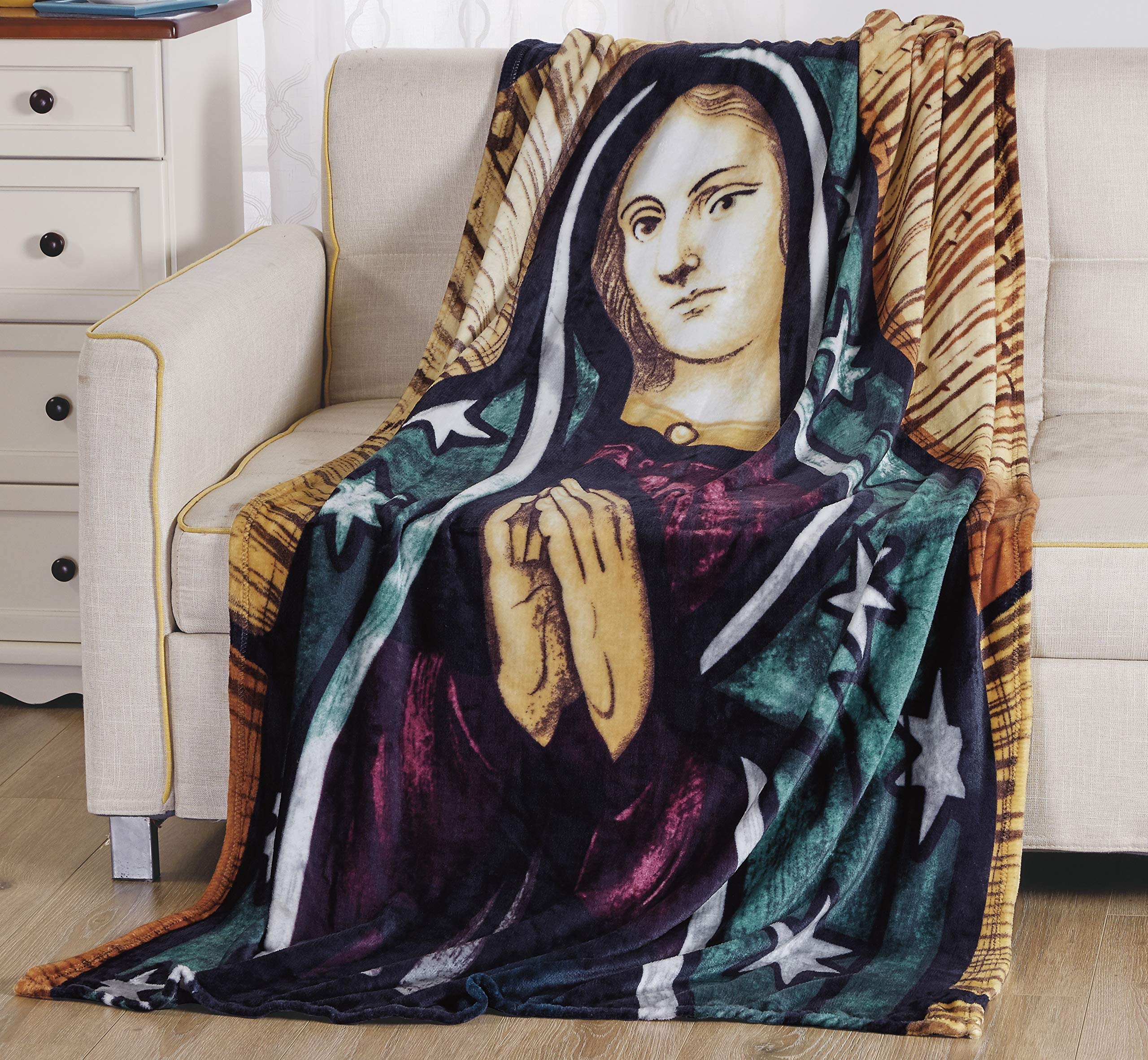 Decor&More Religious 50" x 70" Oversized Super Soft Microplush Throw Blanket - Image 2