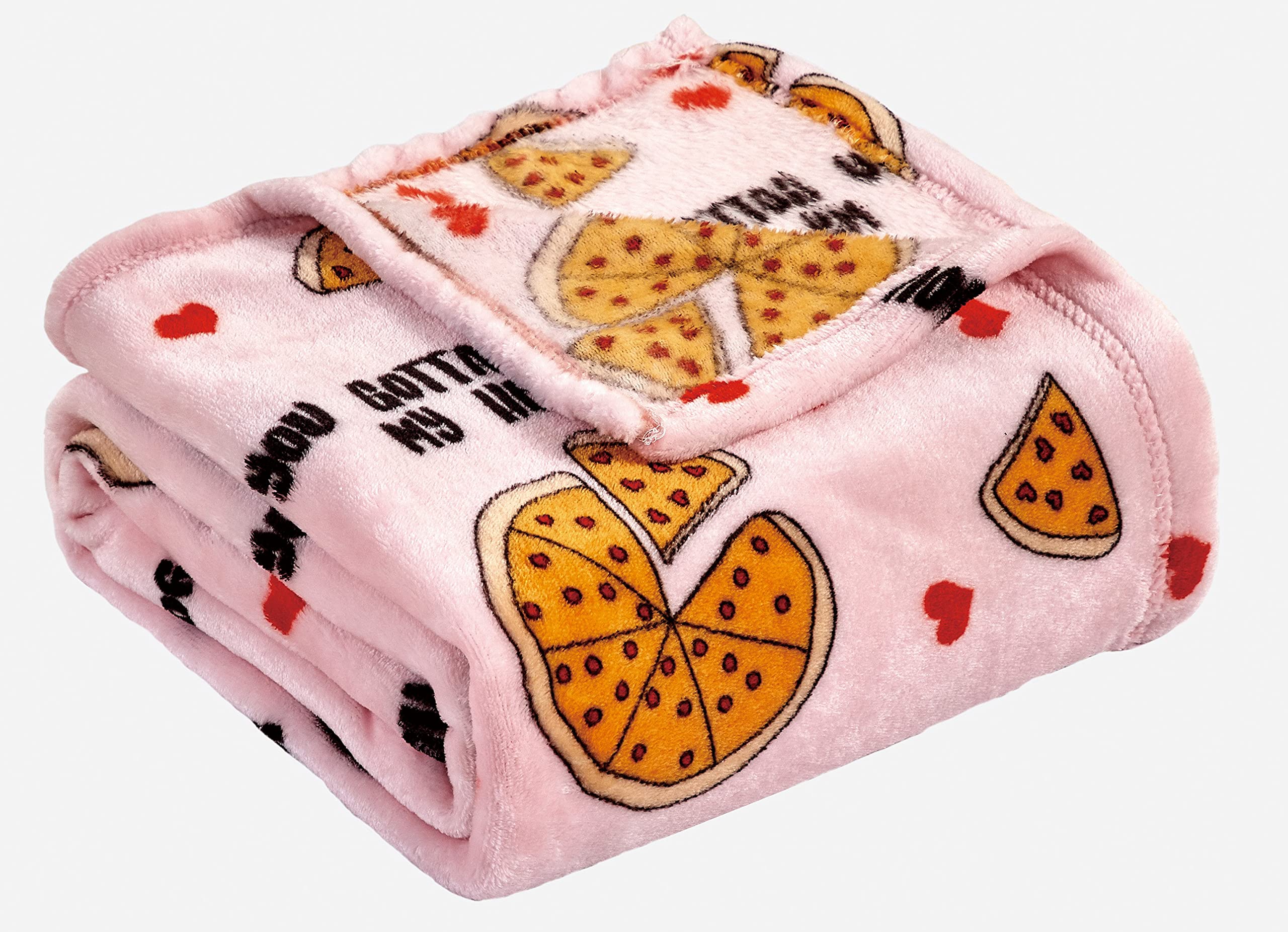 Decor&More Summertime Fun by Decor&More Extra Soft Throw Blanket (50 x 60) - Pizza My Heart - Image 2
