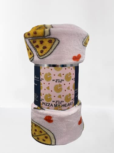 Decor&More Summertime Fun by Decor&More Extra Soft Throw Blanket (50 x 60) - Pizza My Heart - Image 3