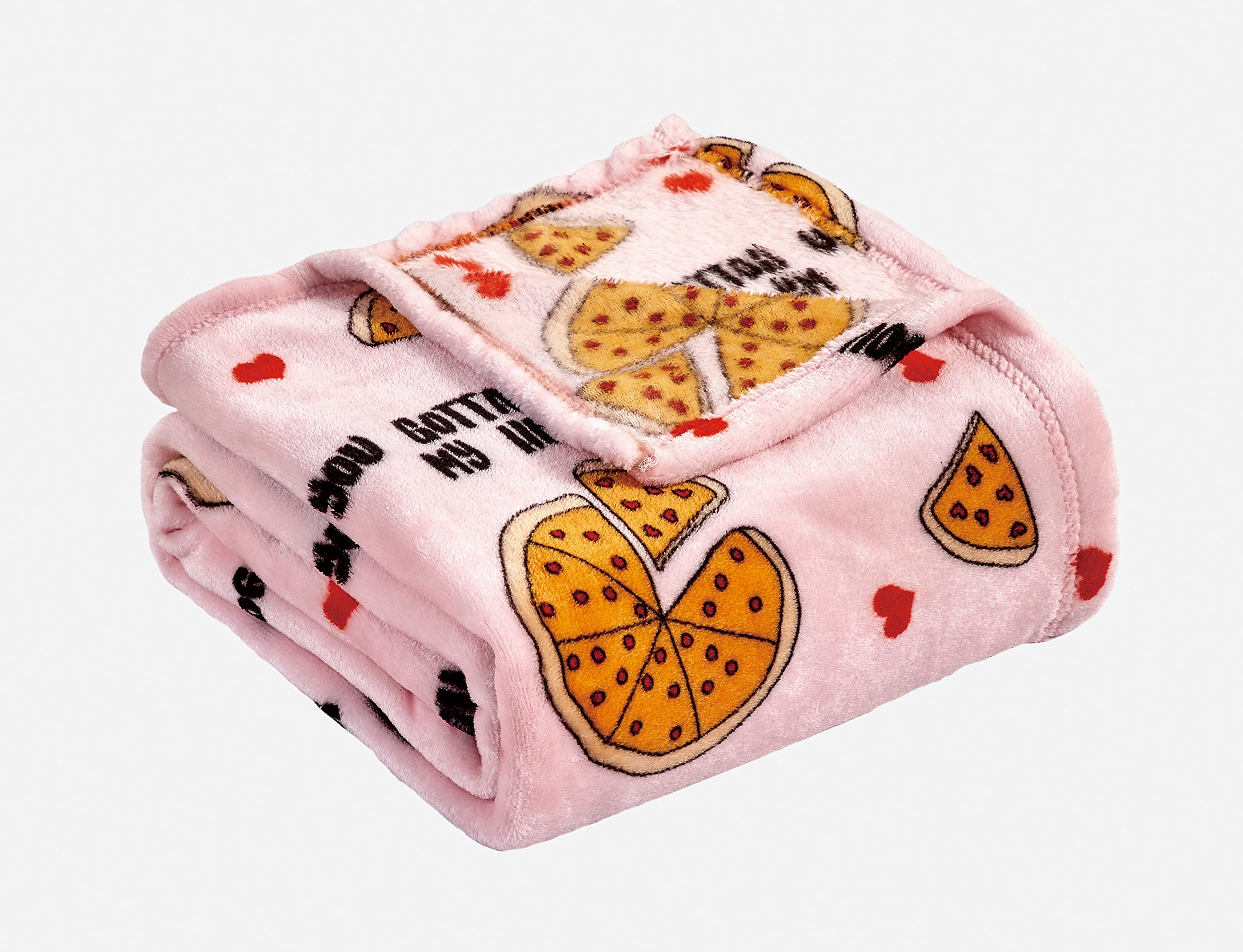 Decor&More Summertime Fun by Decor&More Extra Soft Throw Blanket (50 x 60) - Pizza My Heart - Image 5