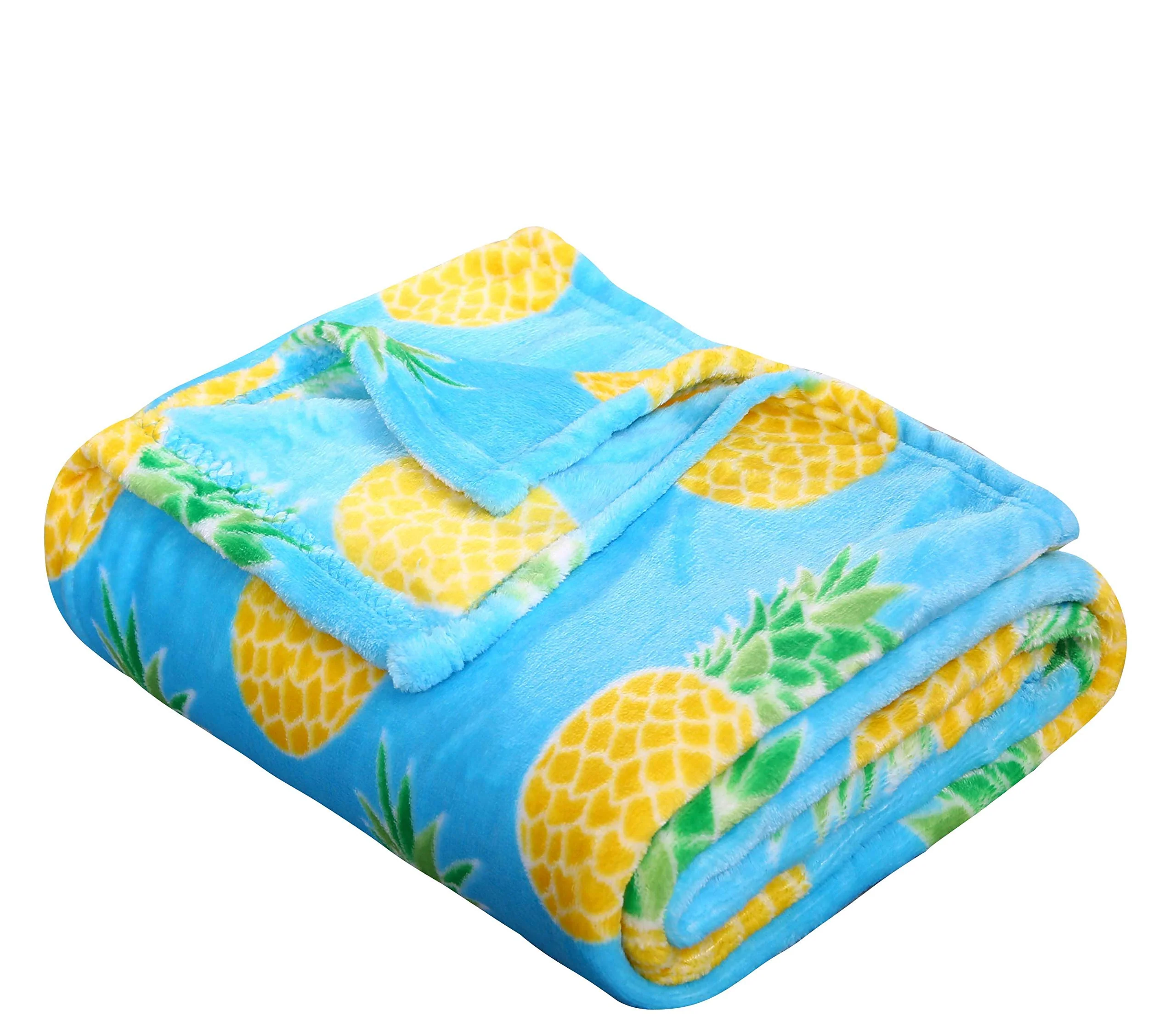 Decor&More Tropical Summer Novelty Velvet Fleece Throw Blanket (50" x 60") - Image 3