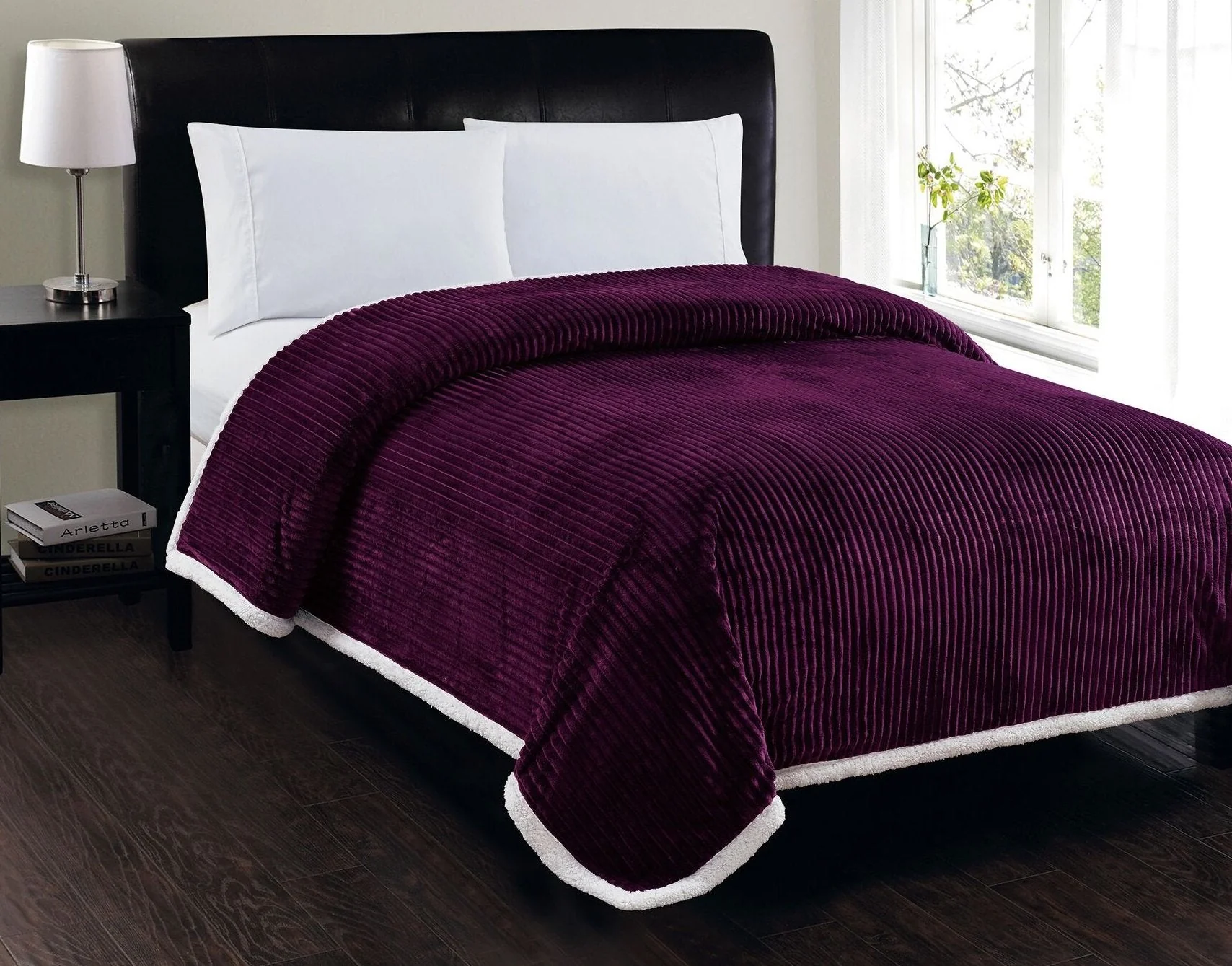 Decor&More Ultra Lush Reversible Sherpa Corduroy Blanket - Image 6