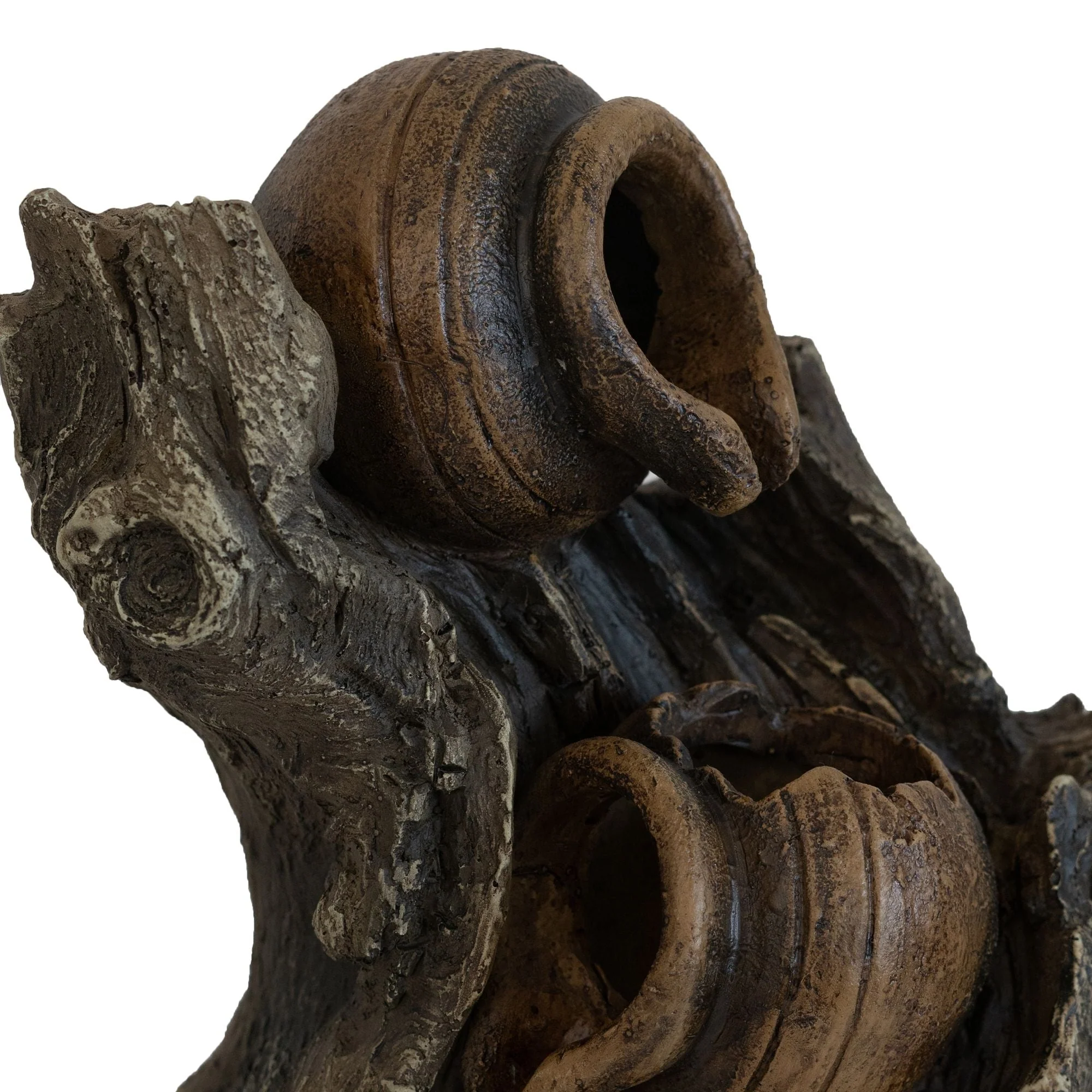 Decorative 3 Tier Water Fountain With Pot Design - Brown - Image 5