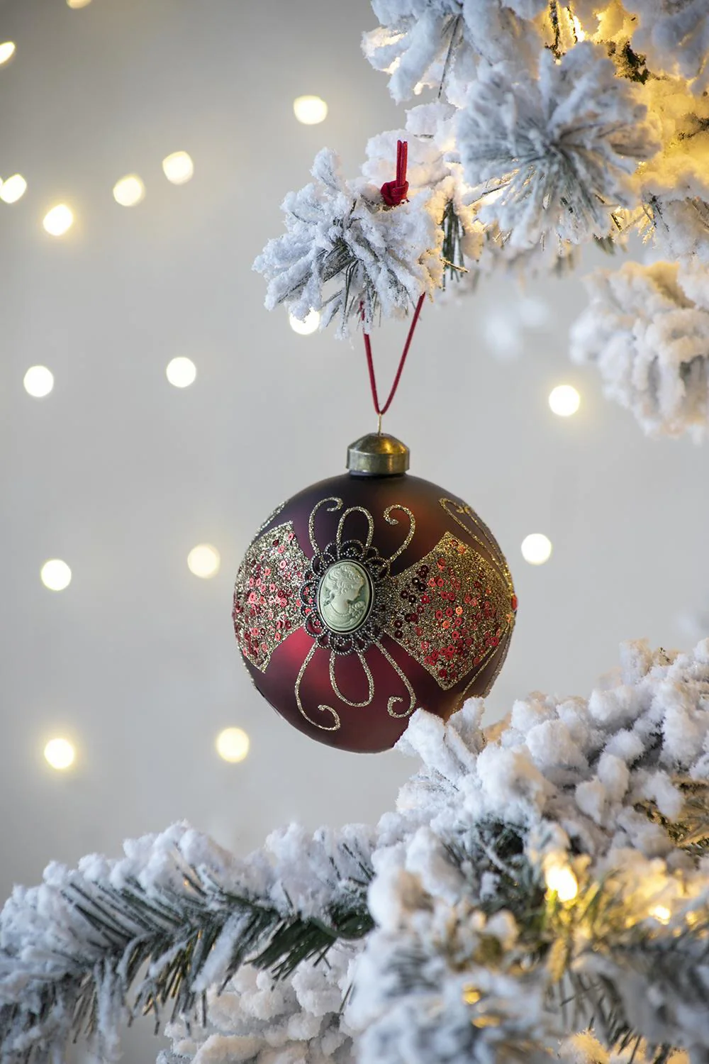 Decorative Hanging Ball Christmas Tree Ornaments For Holiday Decorations Set of 6 - Image 10