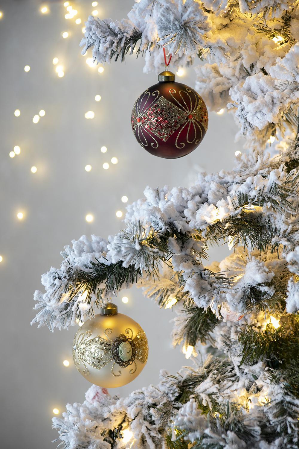 Decorative Hanging Ball Christmas Tree Ornaments For Holiday Decorations Set of 6 - Image 14