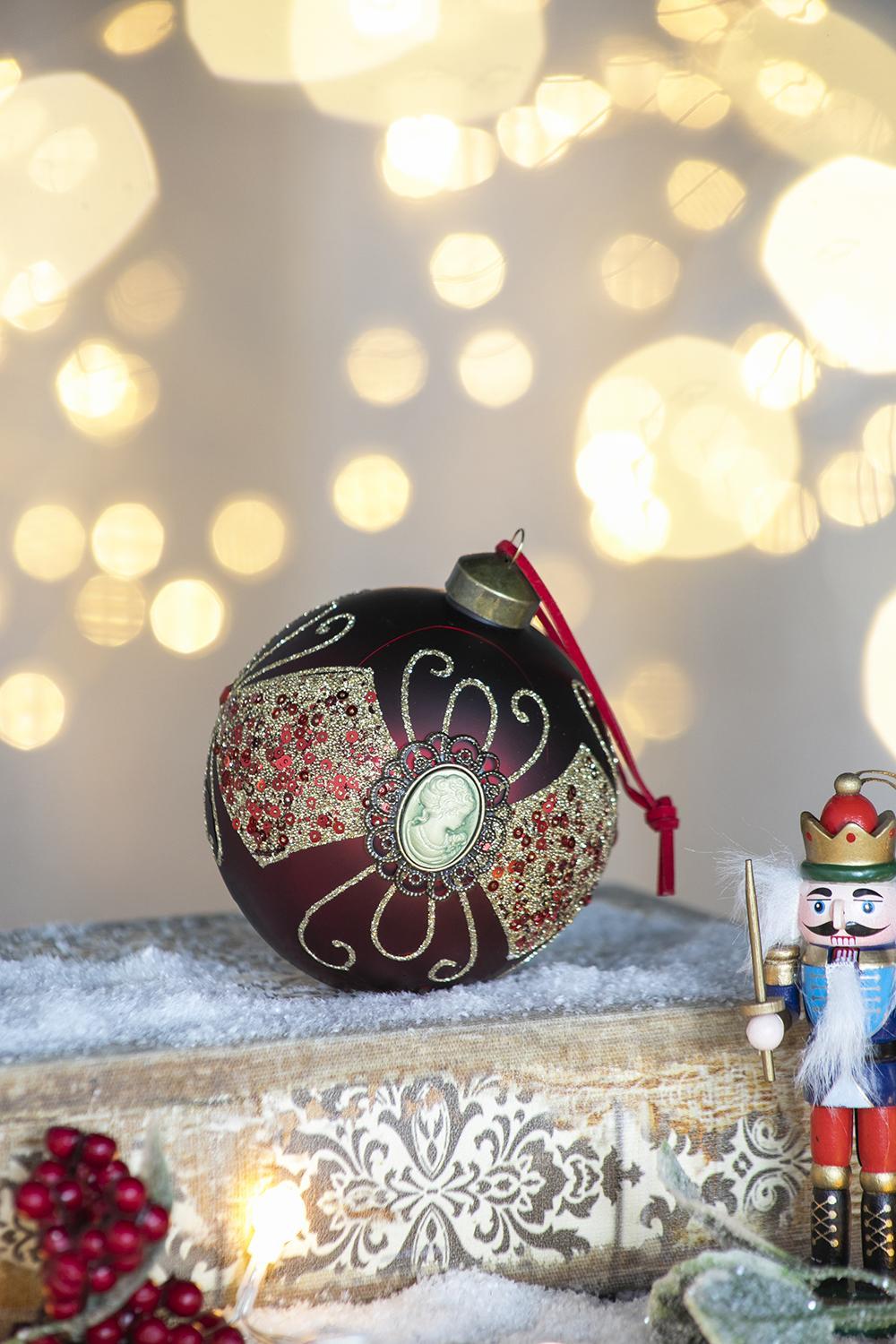 Decorative Hanging Ball Christmas Tree Ornaments For Holiday Decorations Set of 6 - Image 2