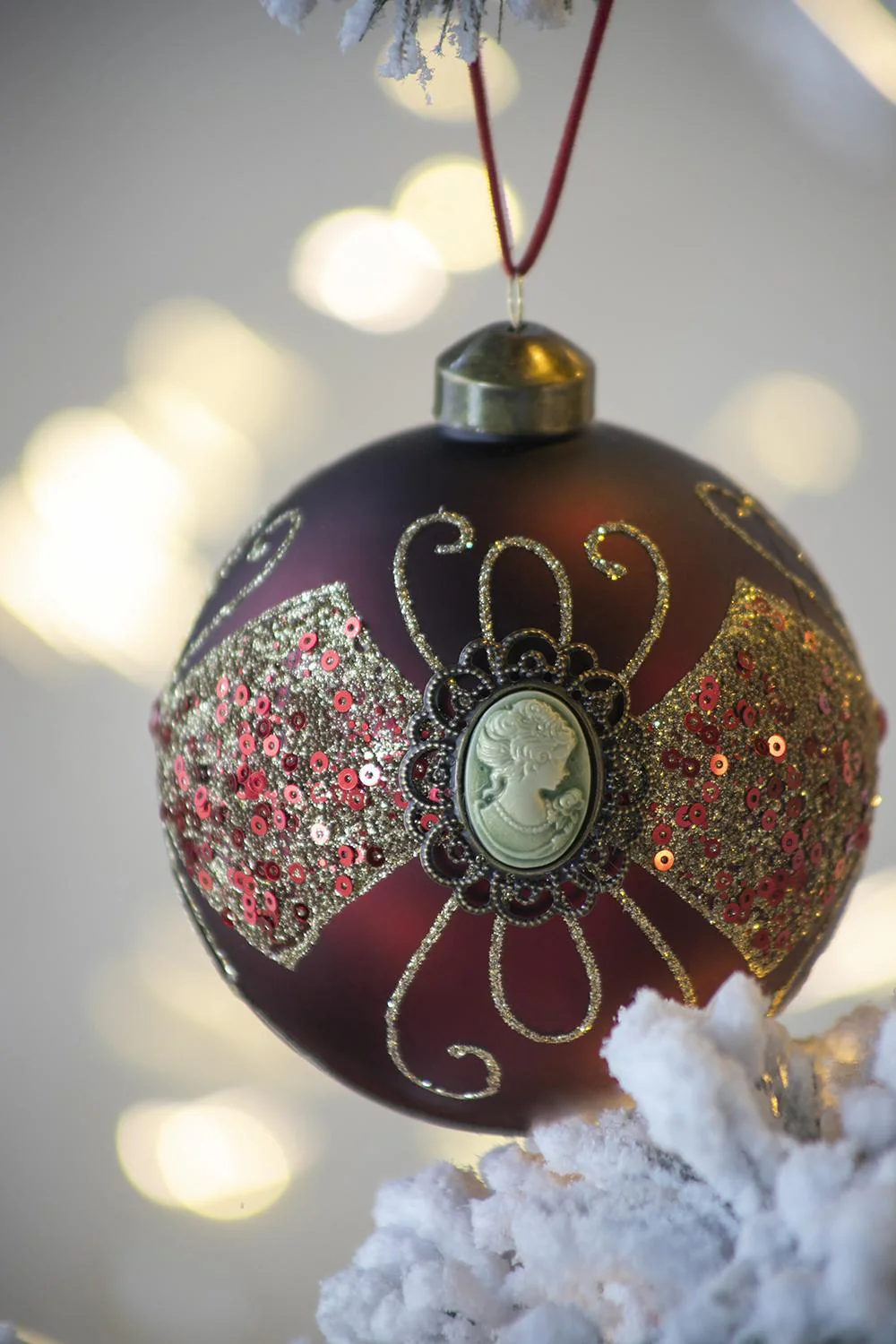 Decorative Hanging Ball Christmas Tree Ornaments For Holiday Decorations Set of 6 - Image 4
