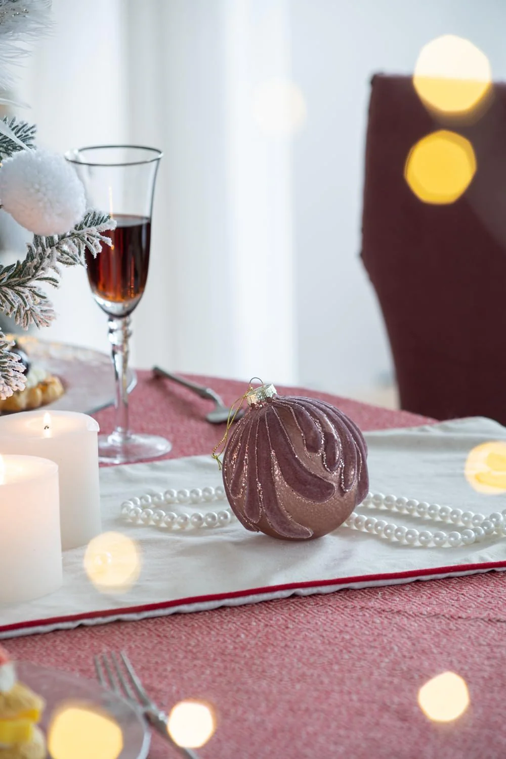 Decorative Hanging Glass Christmas Ball Ornaments - Set of 6 - Image 4