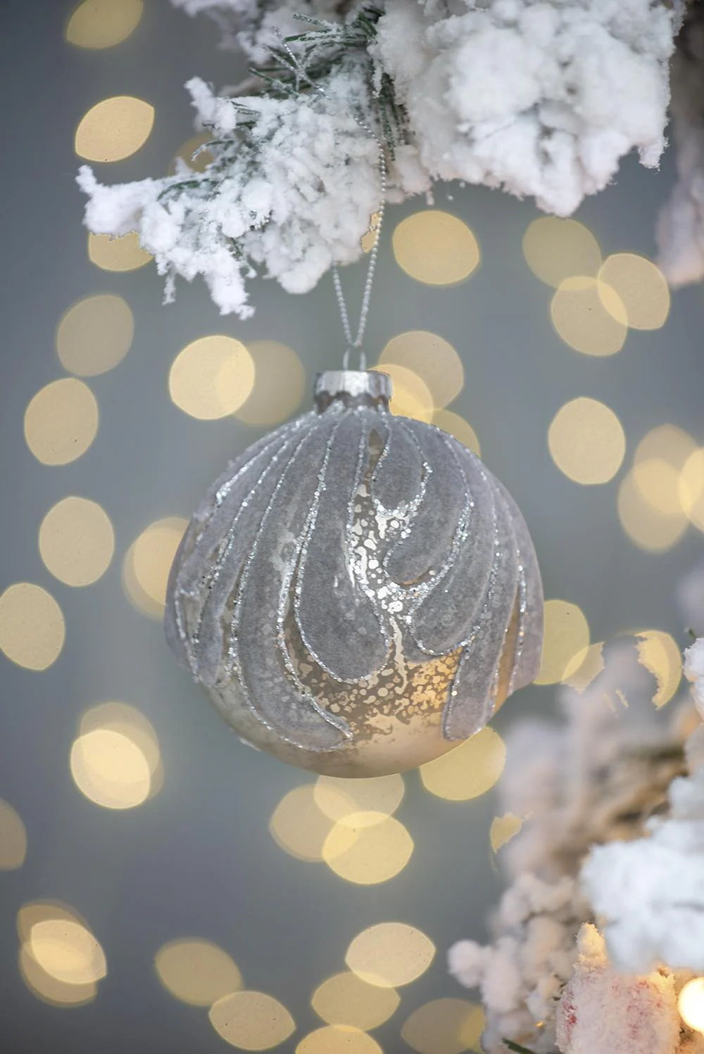 Decorative Hanging Glass Christmas Ball Ornaments - Set of 6 - Image 9