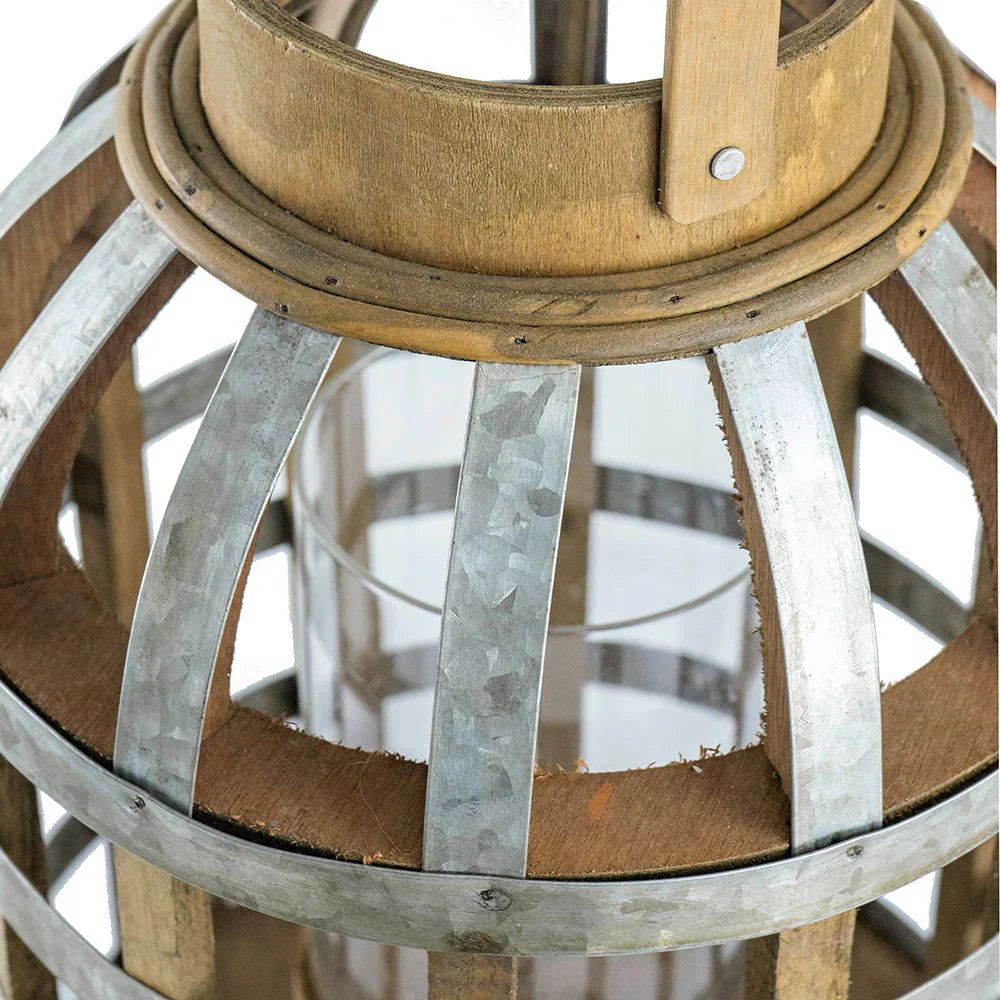 Decorative Lantern With Handle Wooden Lantern For Indoor Outdoor Home Garden Wedding - Image 10