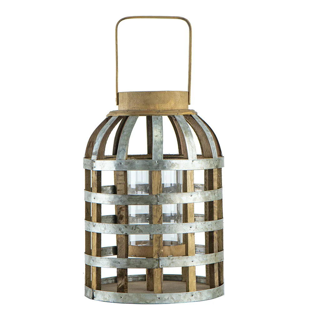 Decorative Lantern With Handle Wooden Lantern For Indoor Outdoor Home Garden Wedding - Image 13