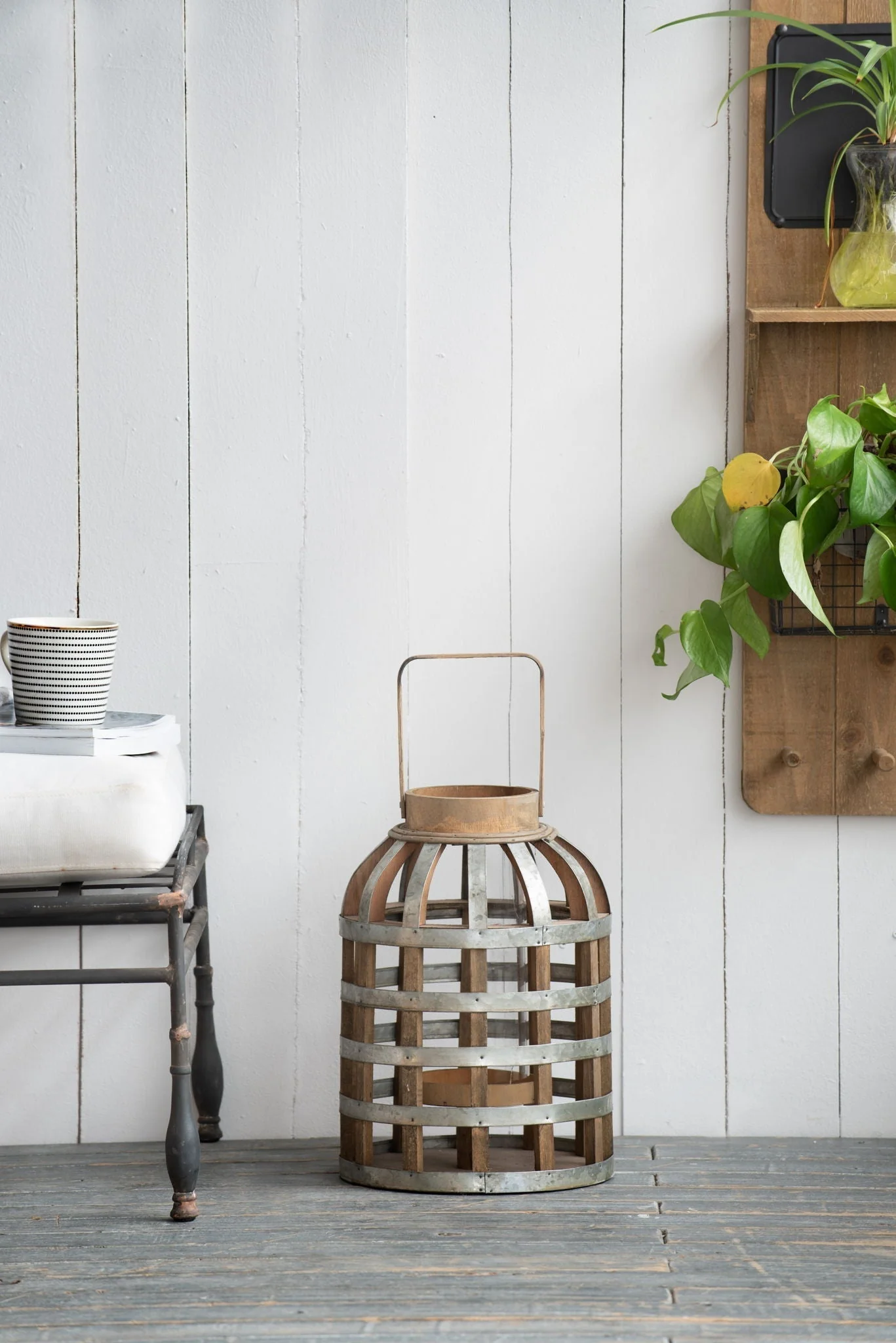 Decorative Lantern With Handle Wooden Lantern For Indoor Outdoor Home Garden Wedding - Image 14