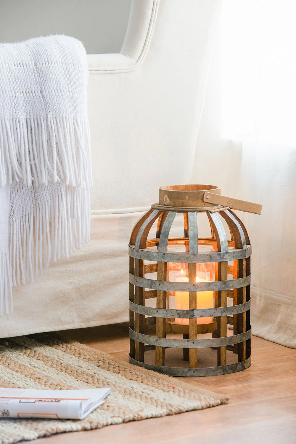 Decorative Lantern With Handle Wooden Lantern For Indoor Outdoor Home Garden Wedding - Image 16