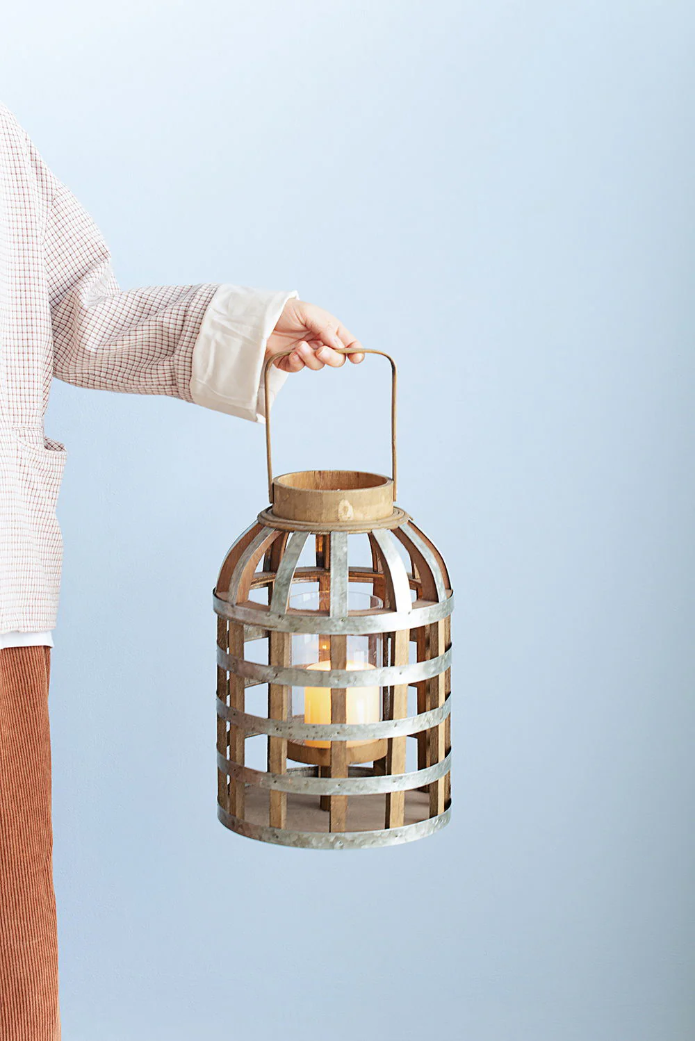 Decorative Lantern With Handle Wooden Lantern For Indoor Outdoor Home Garden Wedding - Image 24