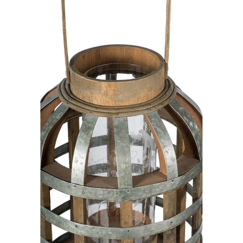 Decorative Lantern With Handle Wooden Lantern For Indoor Outdoor Home Garden Wedding - Image 25