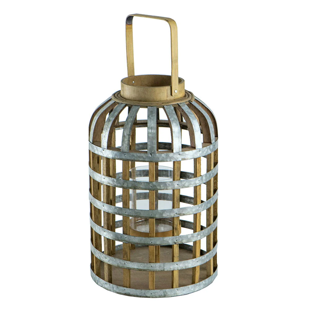 Decorative Lantern With Handle Wooden Lantern For Indoor Outdoor Home Garden Wedding - Image 4